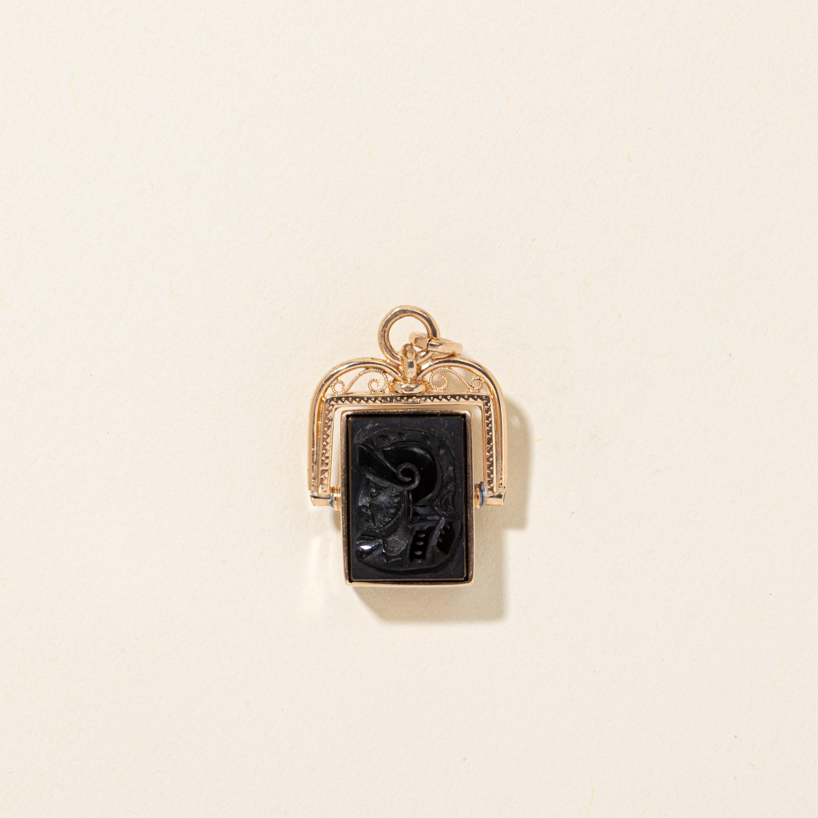 Antique Austrian Onyx Intaglio Reversible Charm | 10.00ct
