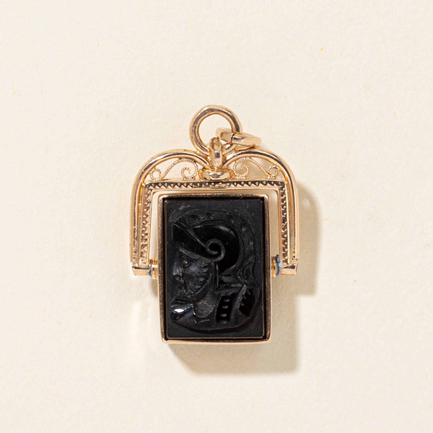 Antique Austrian Onyx Intaglio Reversible Charm | 10.00ct