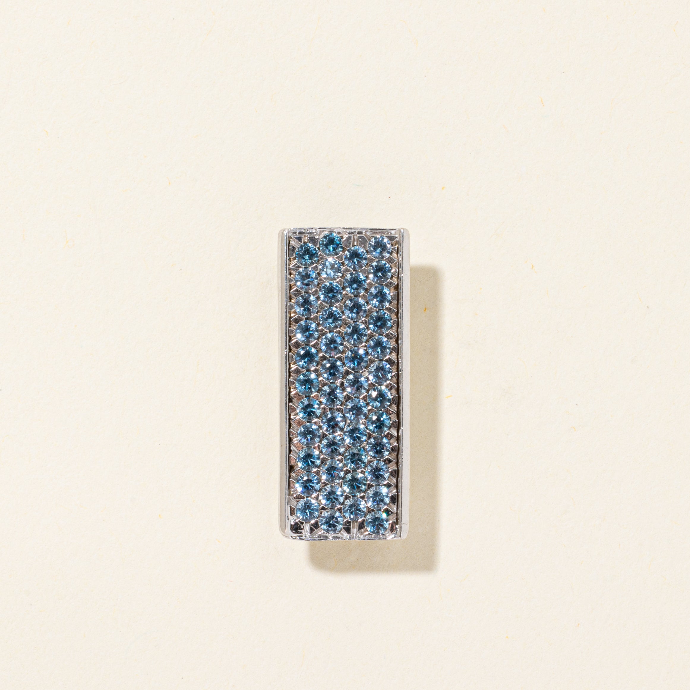 18k Pave Set Synthetic Spinel Slide Pendant | 1.50ctw