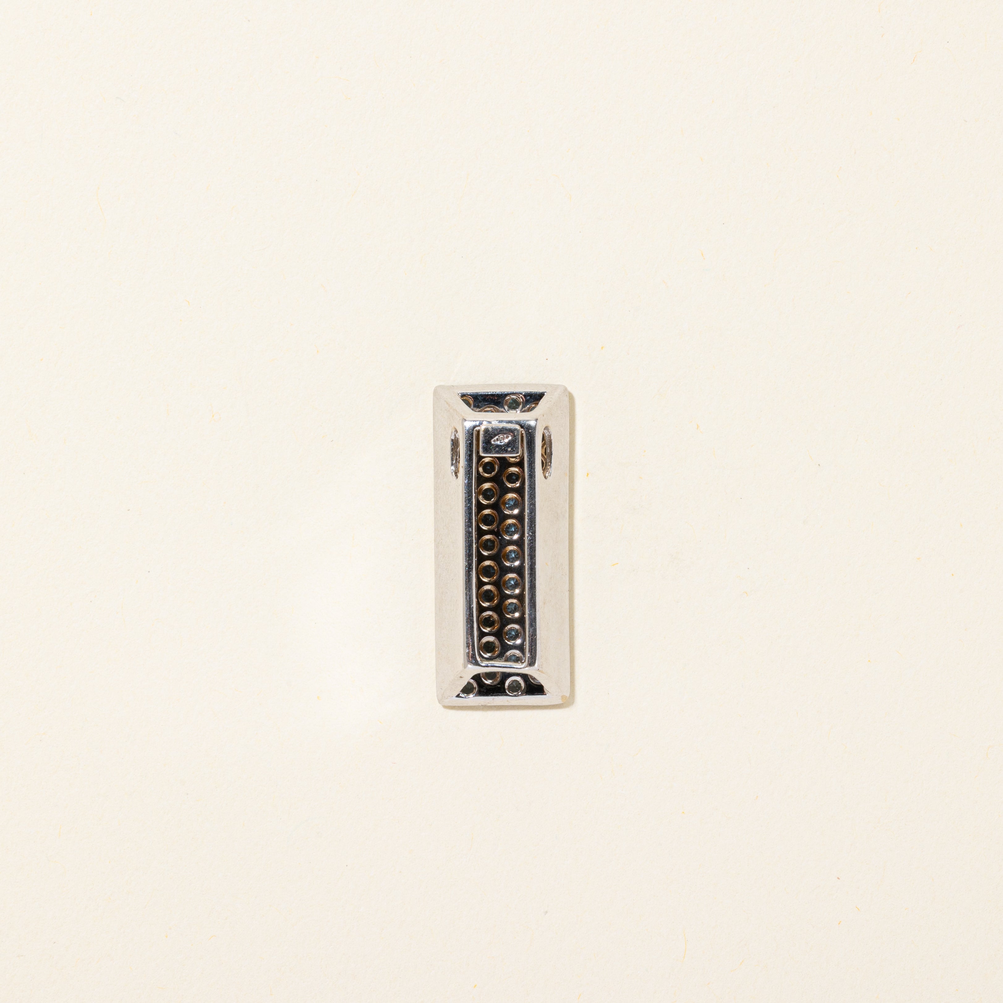 18k Pave Set Synthetic Spinel Slide Pendant | 1.50ctw