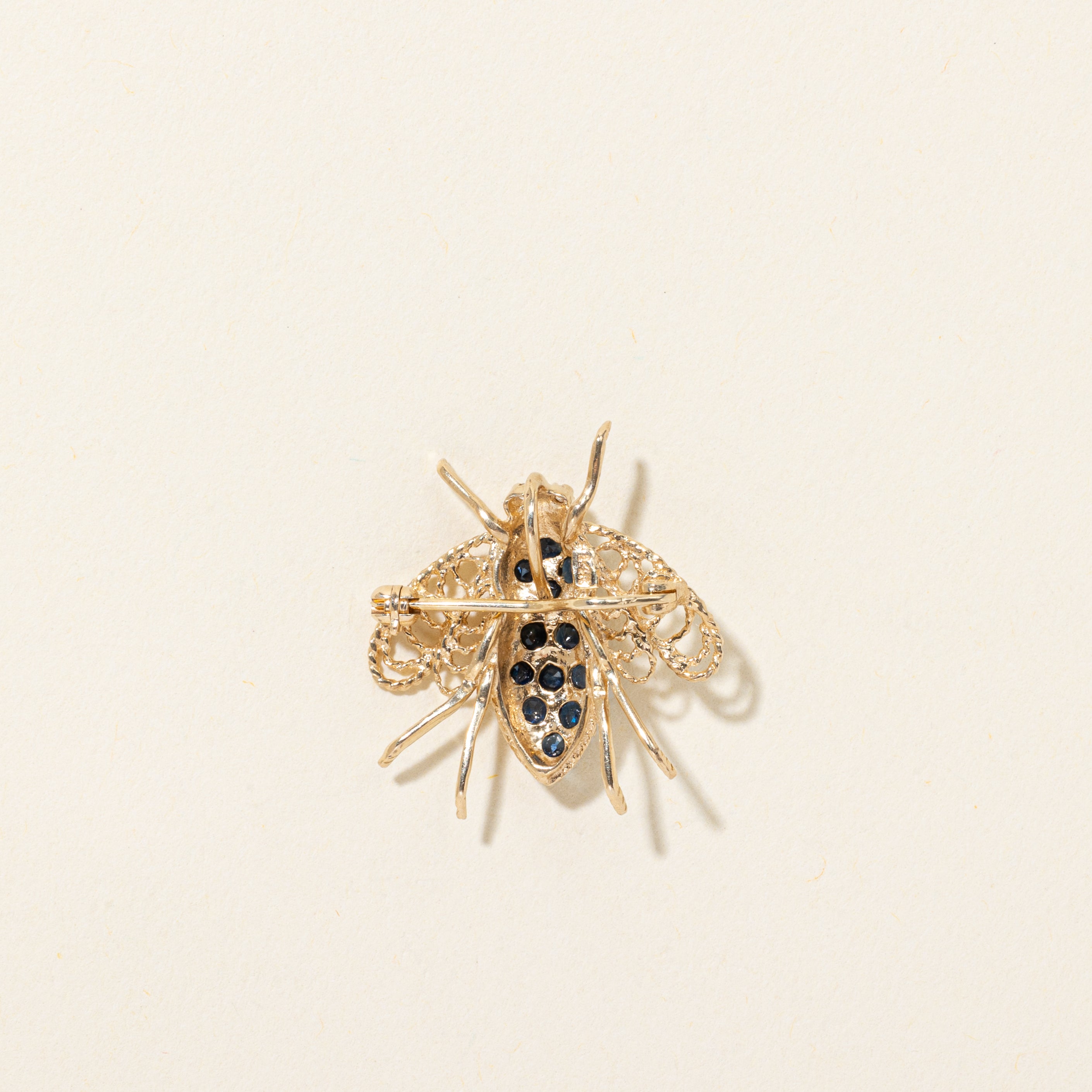 Sapphire & Diamond Openwork Insect Brooch | 0.60ctw, 0.01ctw