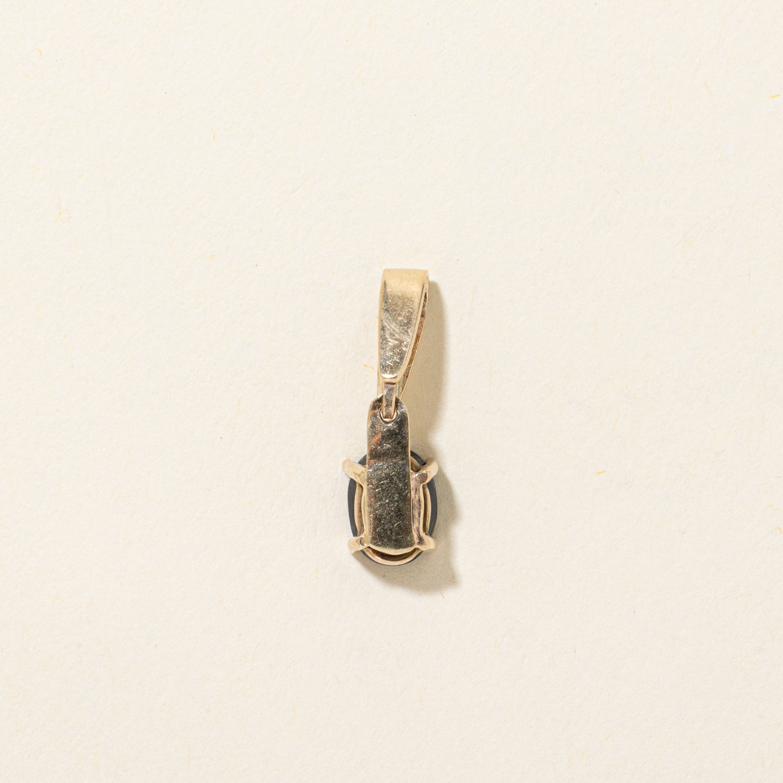 Oval Cut Sapphire & Diamond Pendant | 1.10ct, 0.02ct