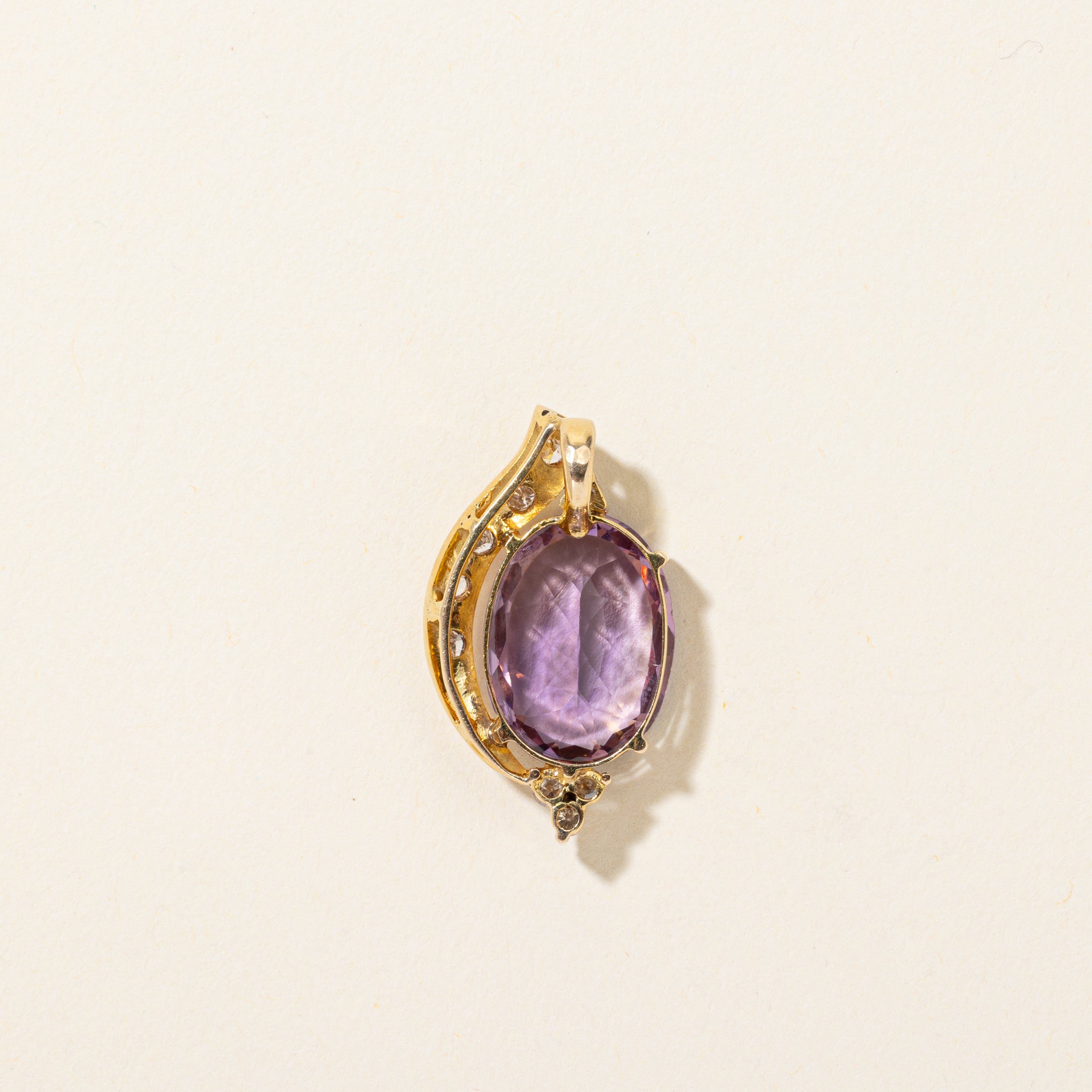 Amethyst & Diamond Waterfall Pendant | 9.00ct, 0.27ctw