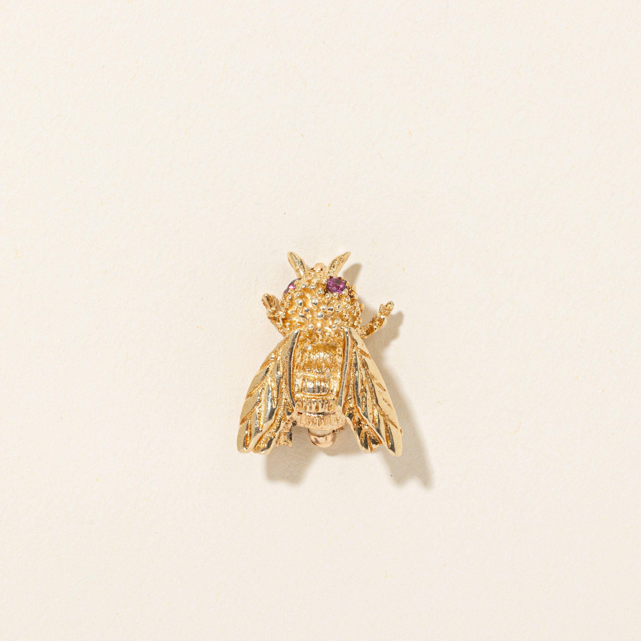 Ruby Textured Insect Brooch | 0.10ctw