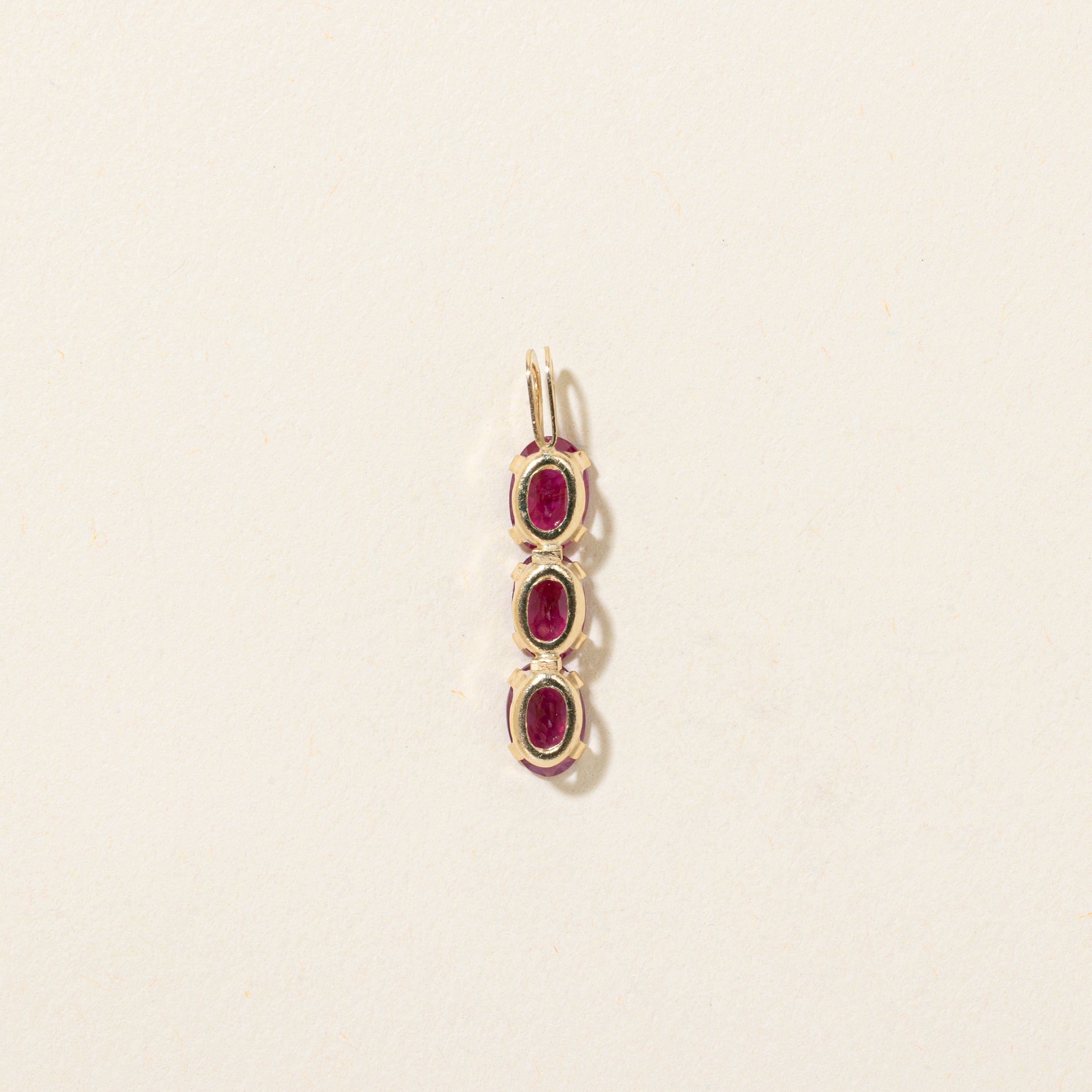 Three-Stone Ruby Column Pendant | 1.38ctw