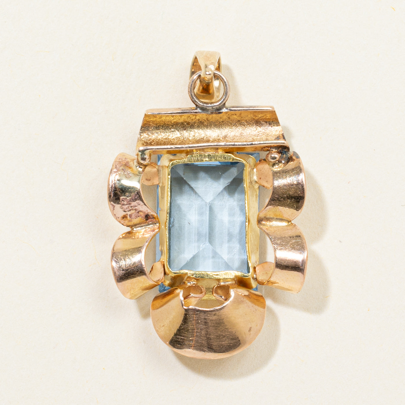 Blue Topaz Scrollwork Pendant | 7.46ct