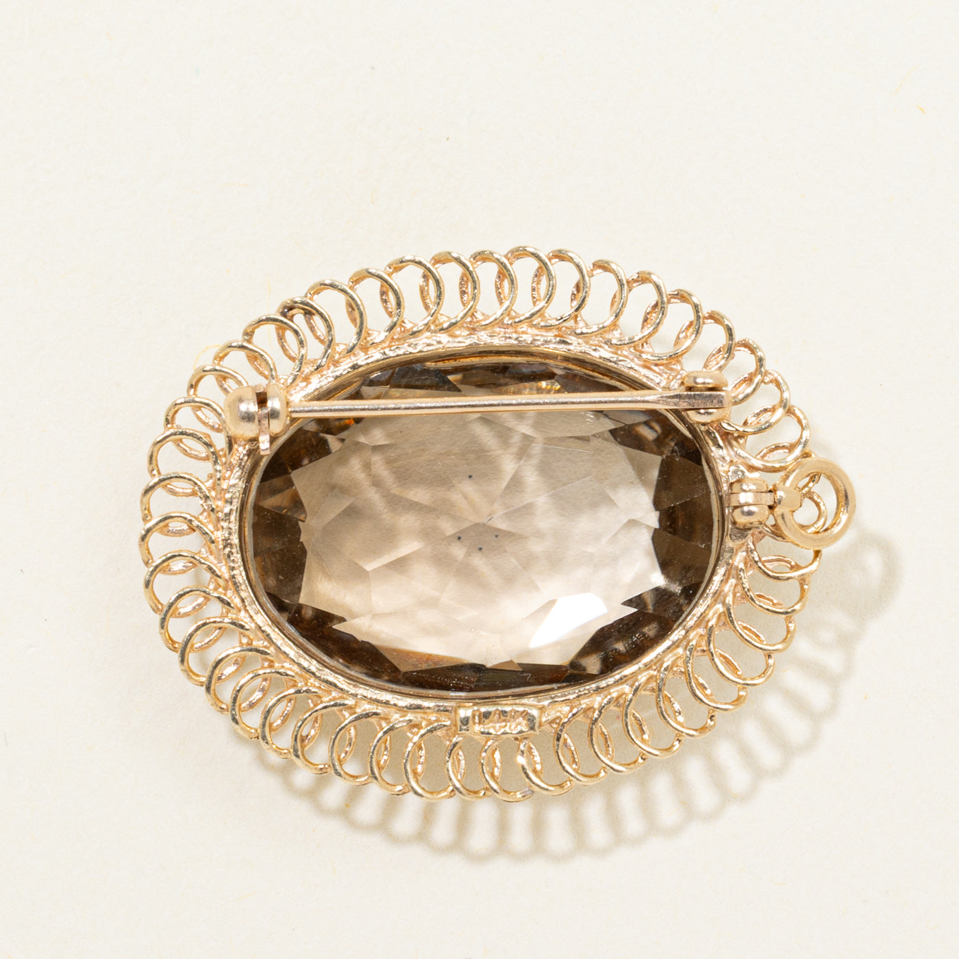 Smoky Quartz Openwork Convertible Pendant Brooch | 27.02ct
