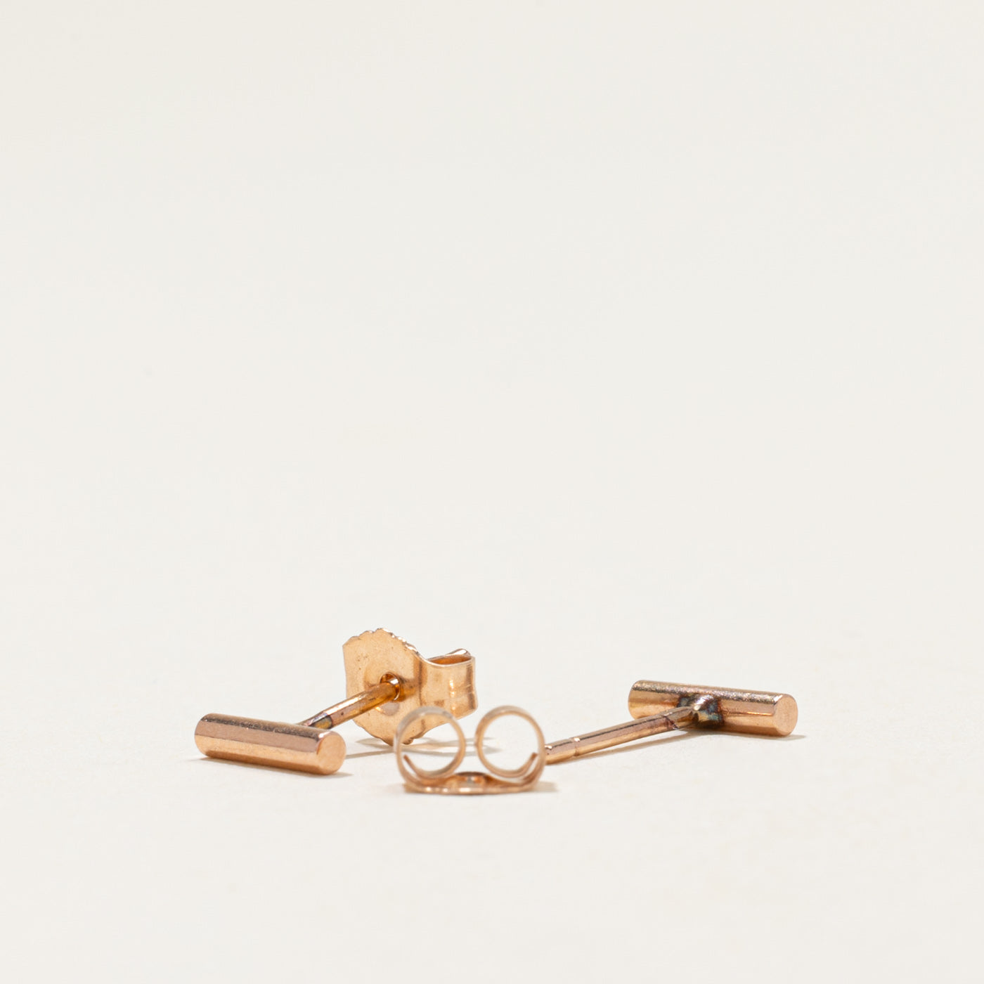 14k Bar Stud Earrings