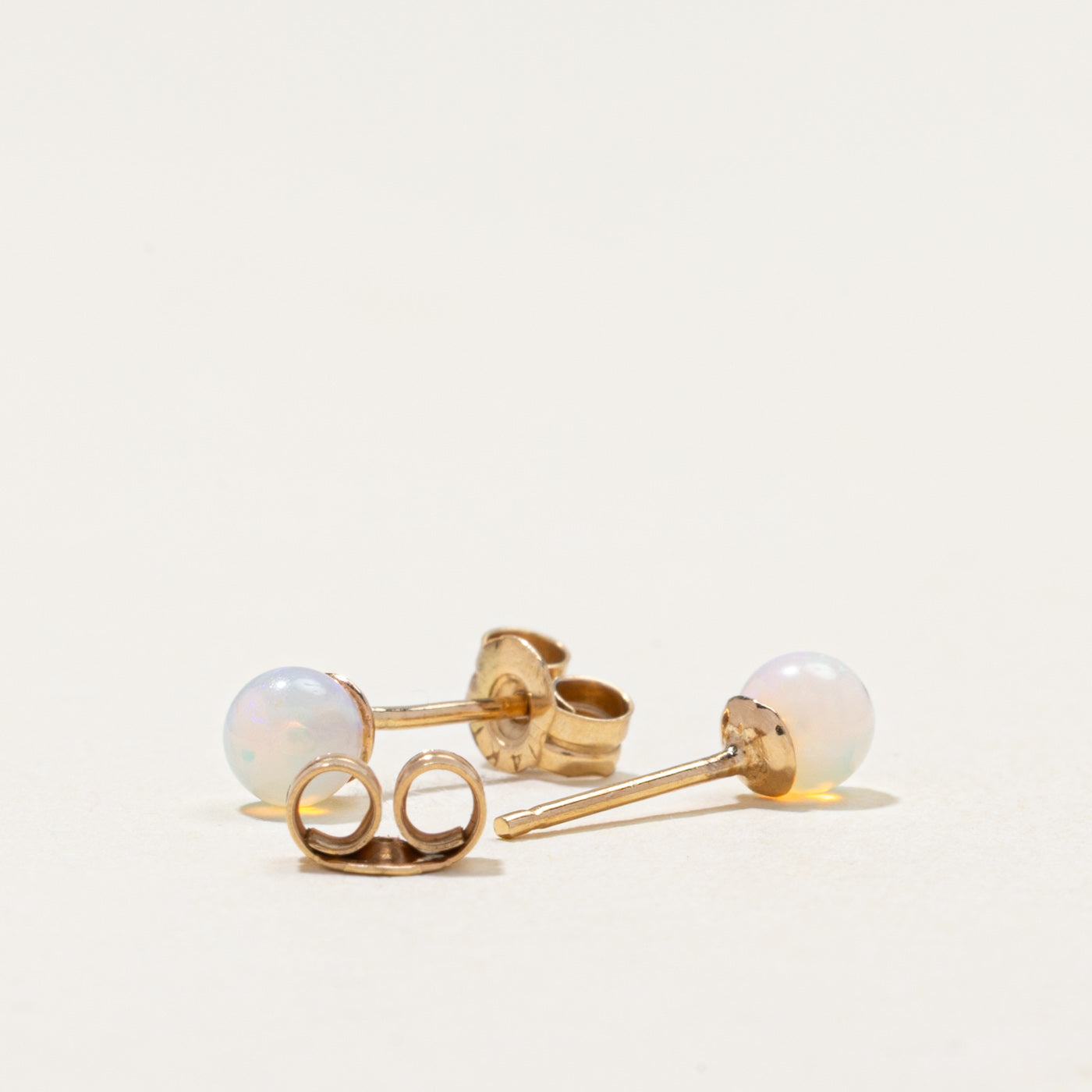 14k Opal Bead Stud Earrings | 0.70ctw