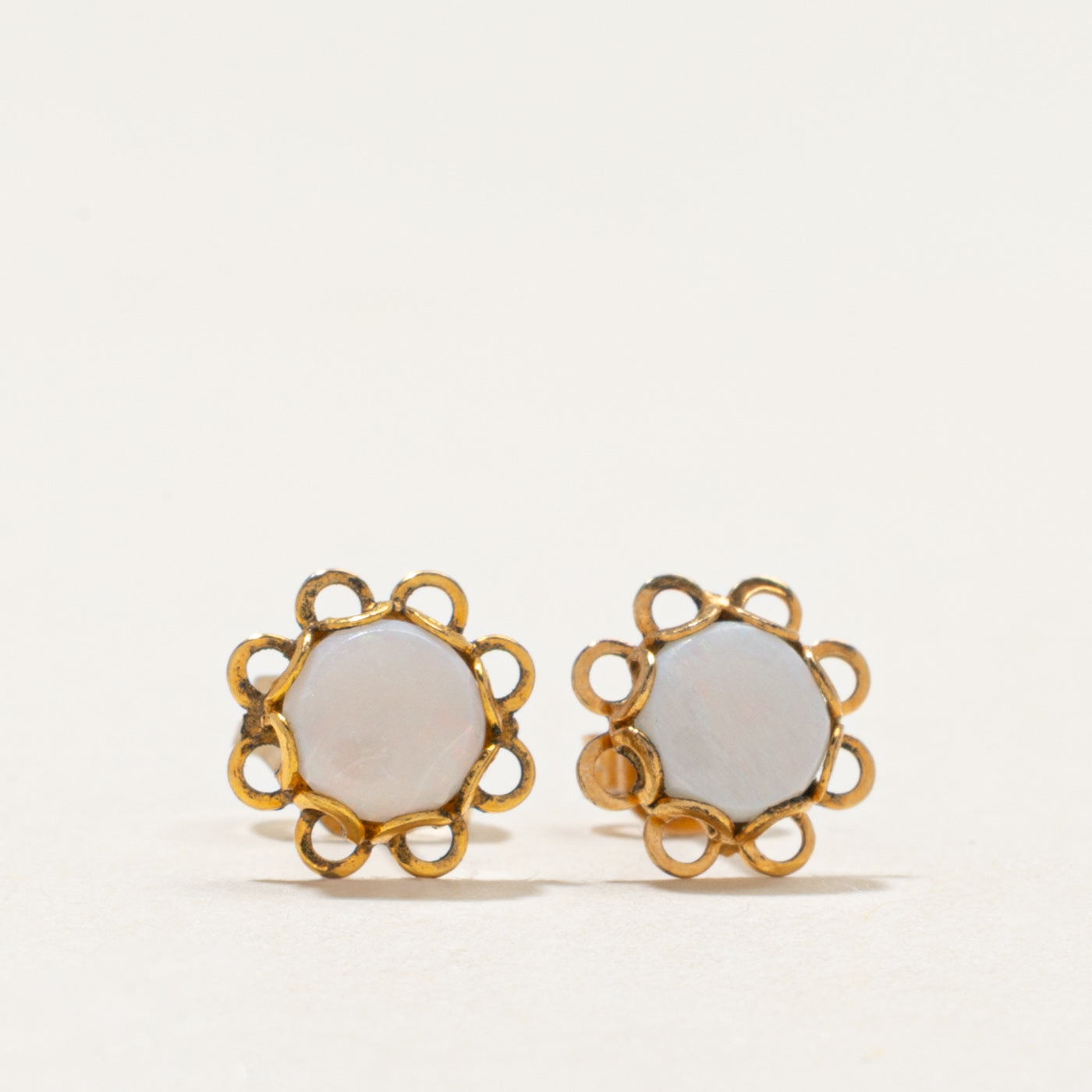 14k Opal Stud Earrings | 0.60ctw