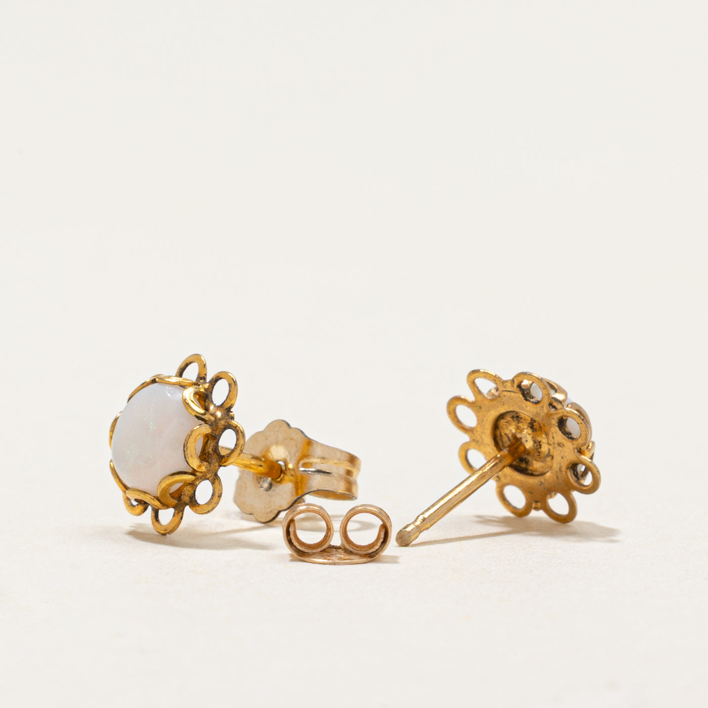 14k Opal Stud Earrings | 0.60ctw