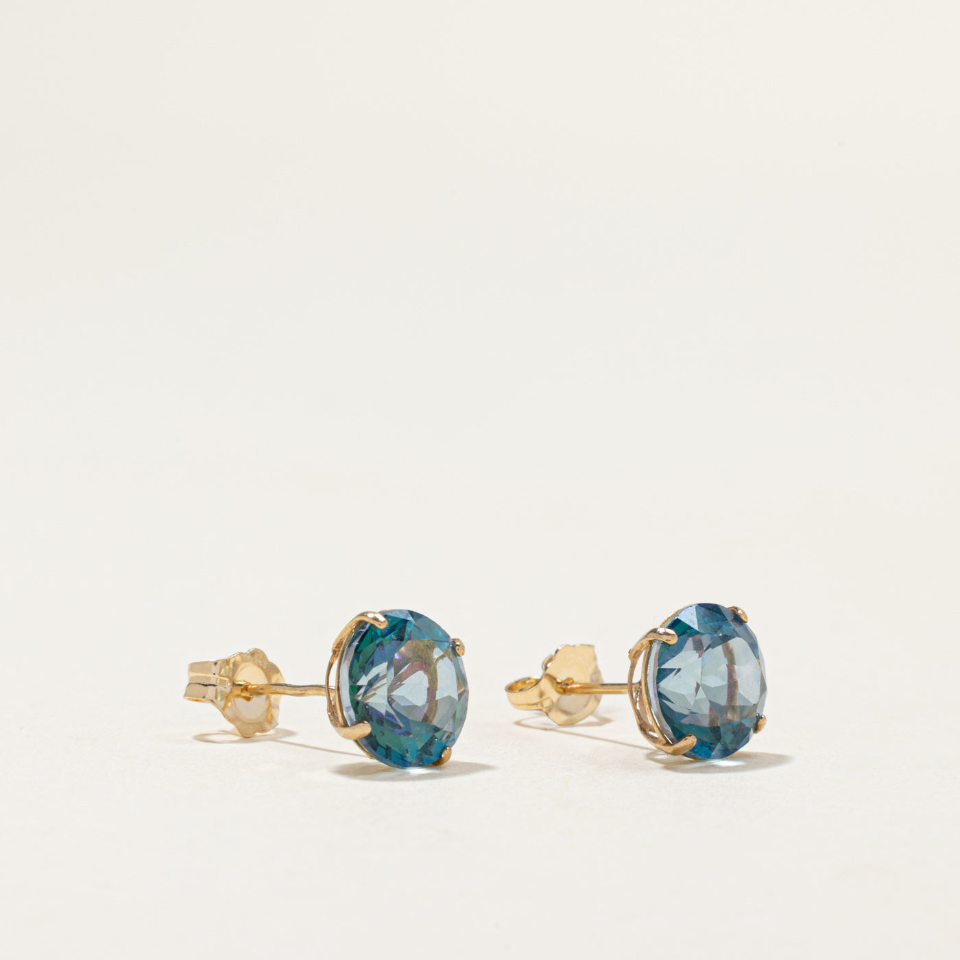 14k Mystic Topaz Stud Earrings | 5.00ctw
