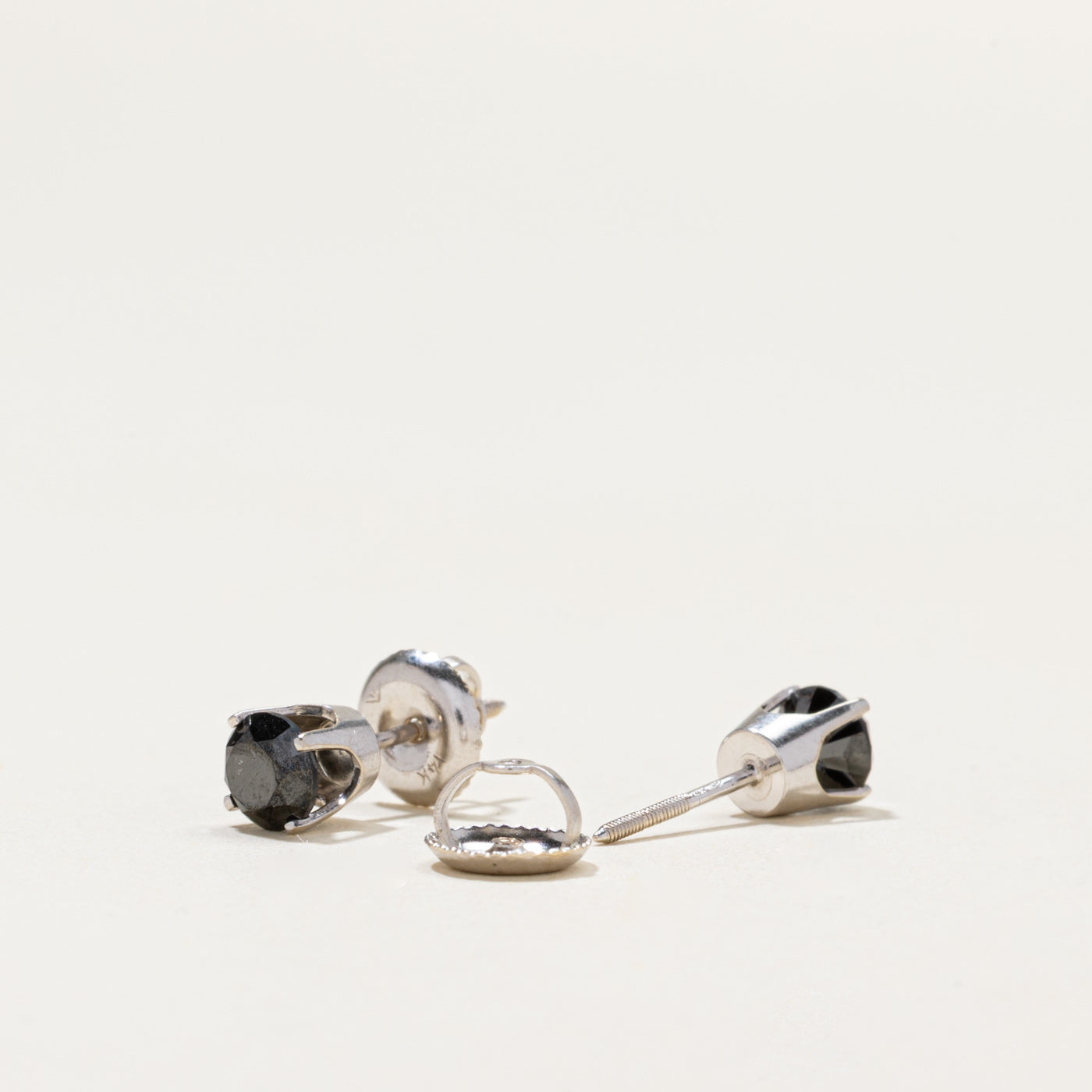 Black Diamond Stud Earrings | 0.80ctw