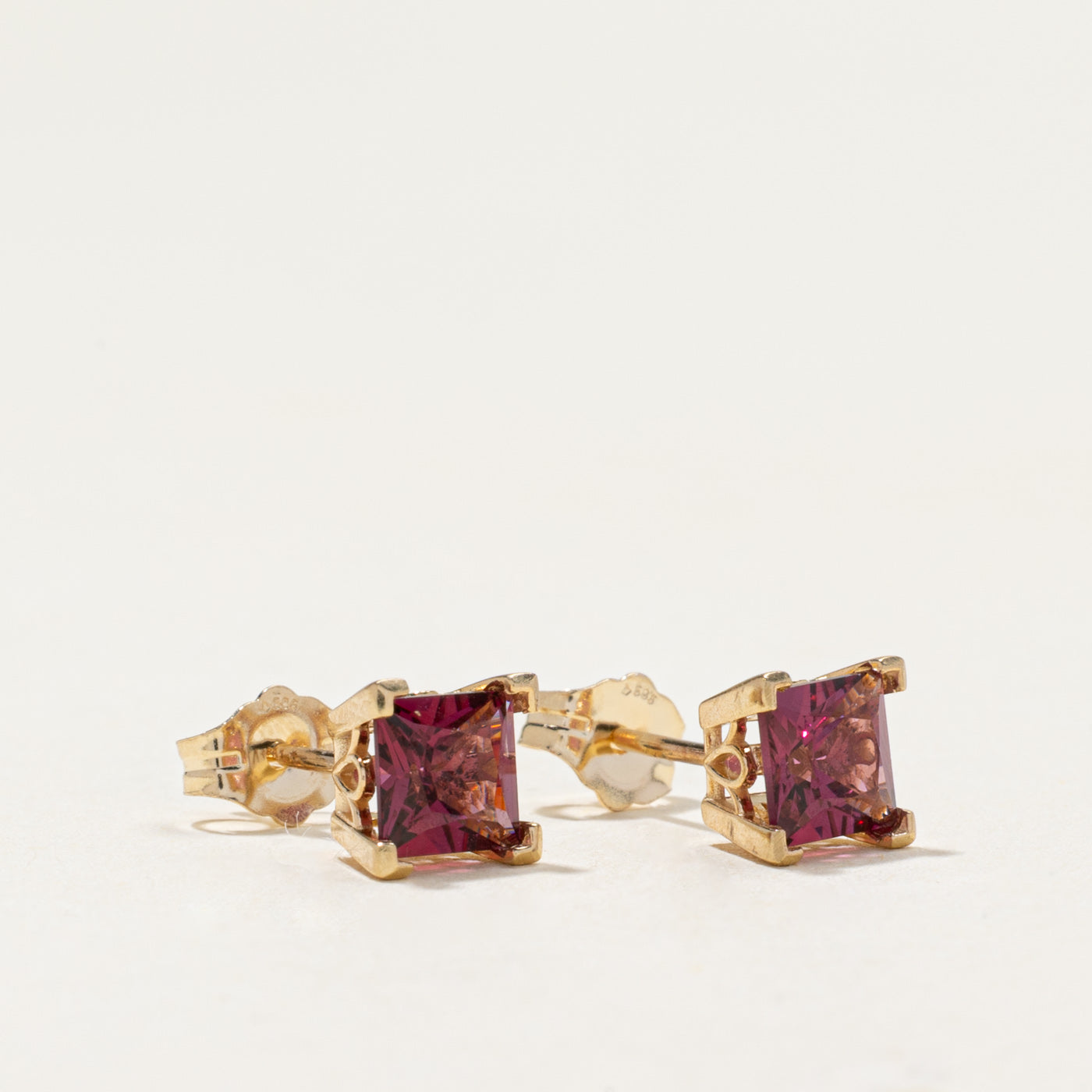 14k Pink Tourmaline Stud Earrings | 1.20ctw