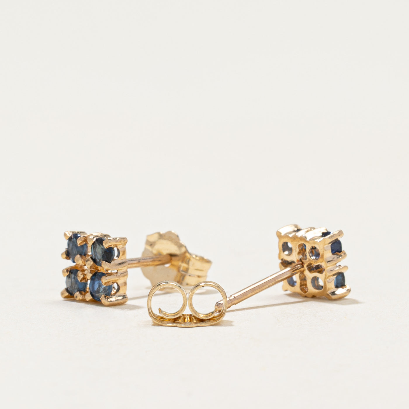 Sapphire Cluster Stud Earrings | 0.28ctw