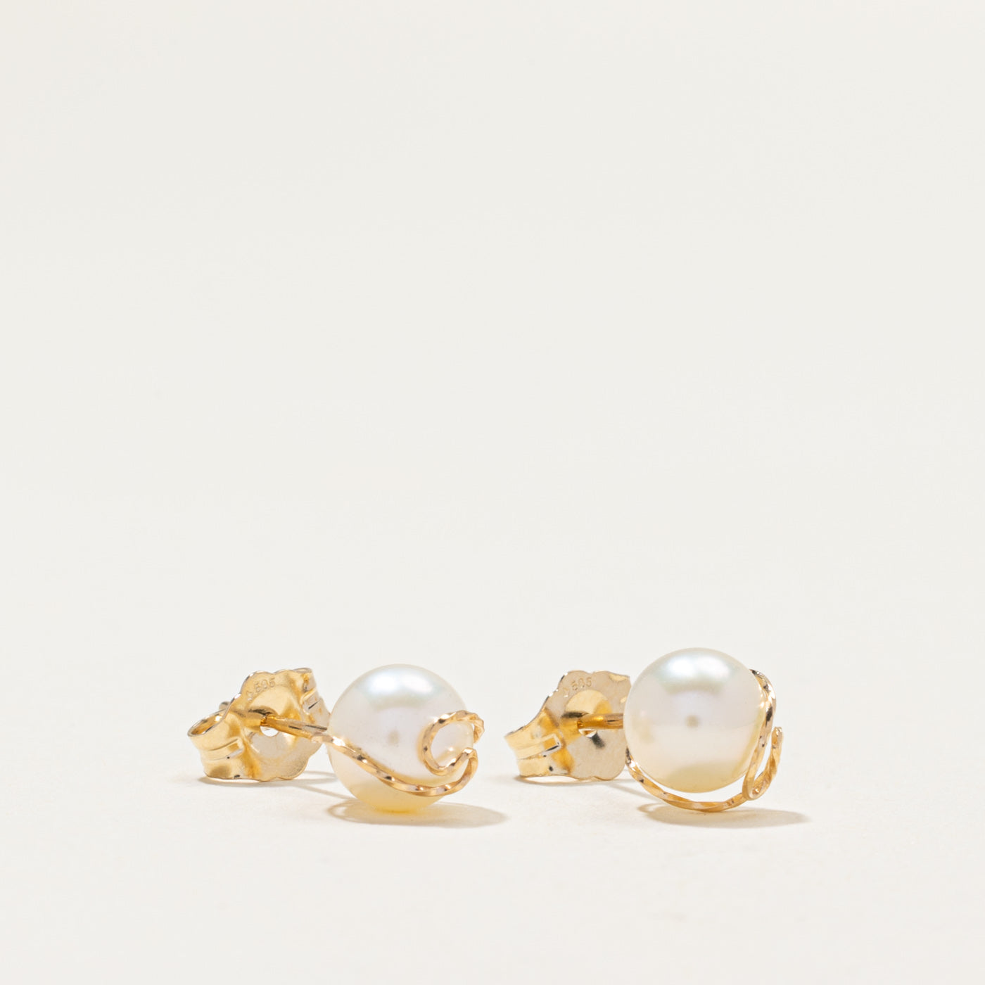 14k Pearl Stud Earrings