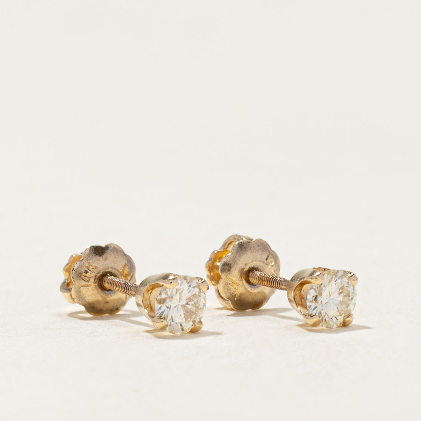 14k Diamond Small Stud Earrings | 0.34ctw