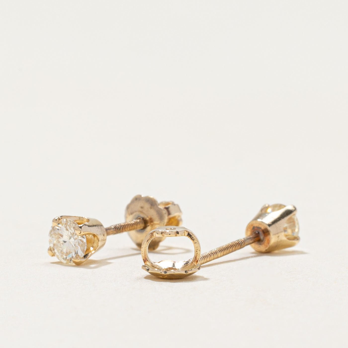 14k Diamond Small Stud Earrings | 0.34ctw