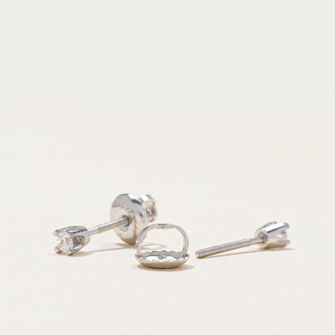 14k Diamond Small Stud Earrings | 0.08ctw