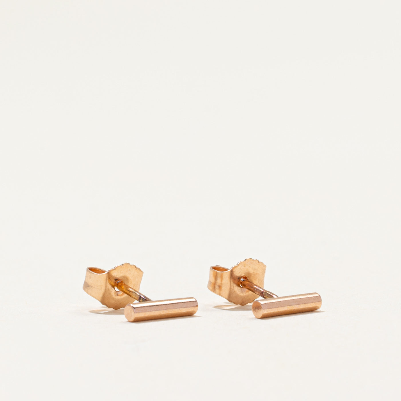 14k Bar Stud Earrings