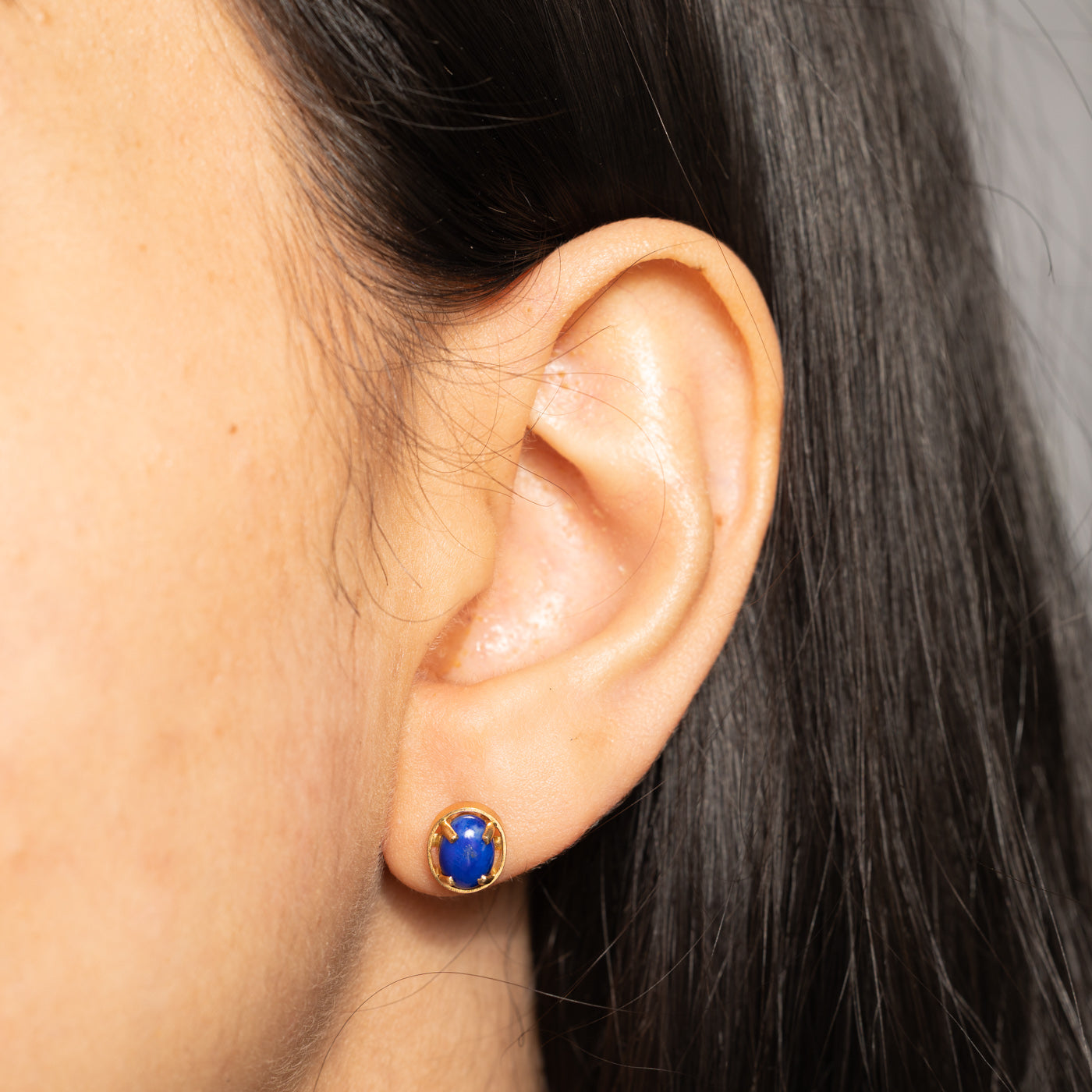 14k Lapis Stud Earrings | 2.00ctw