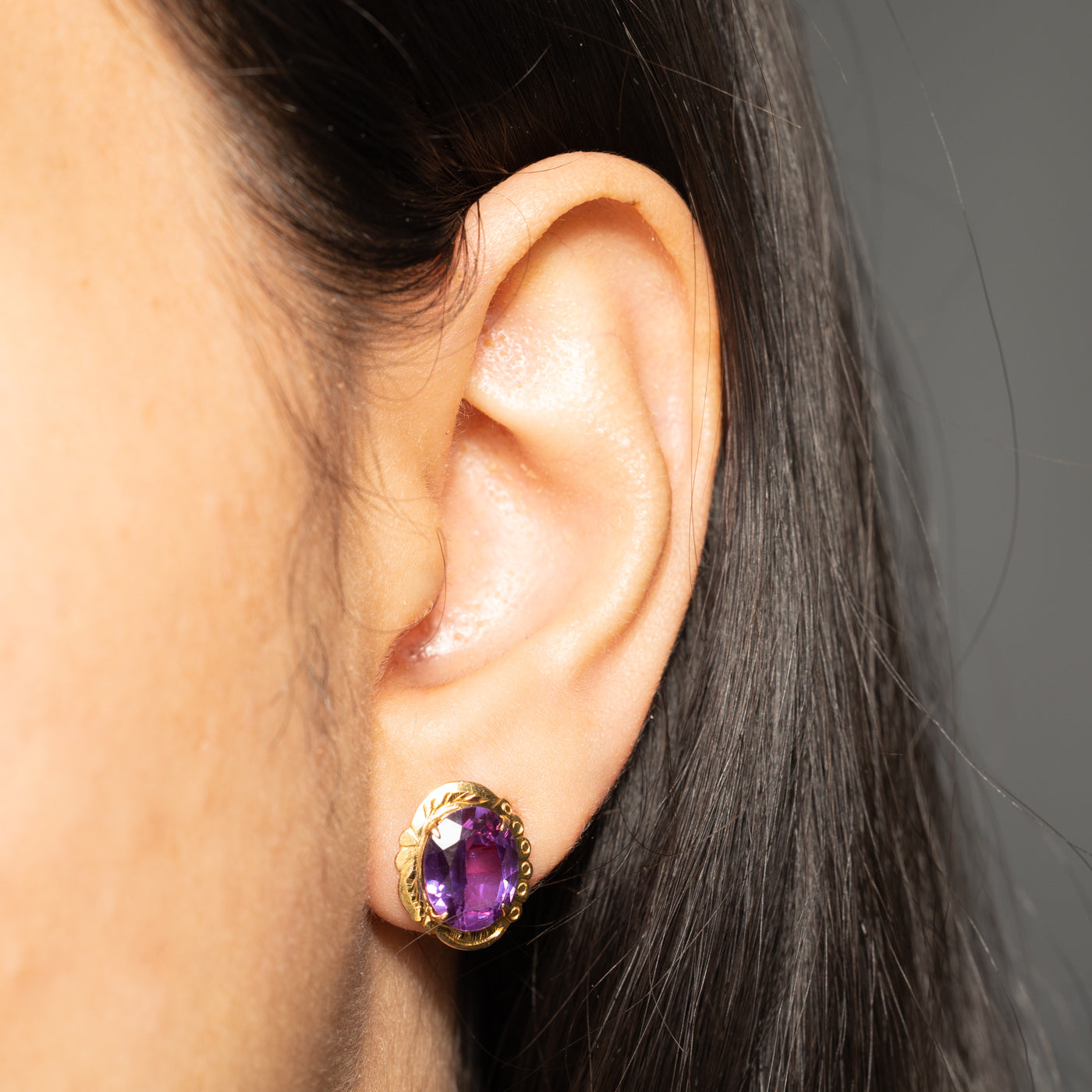 12k Synthetic Sapphire Stud Earrings | 7.00ctw