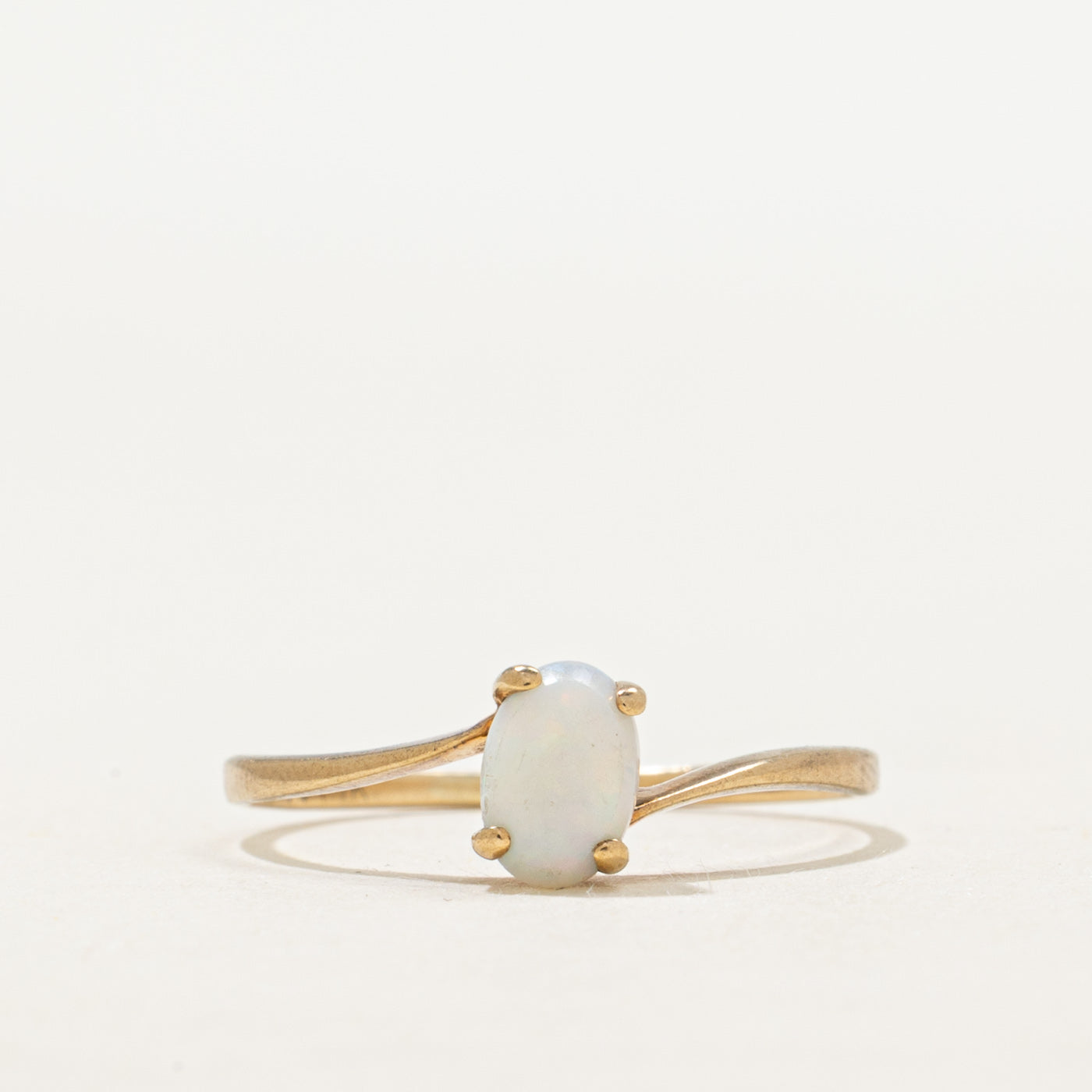 Solitaire Opal Bypass Ring | 0.33ct | SZ 6.5