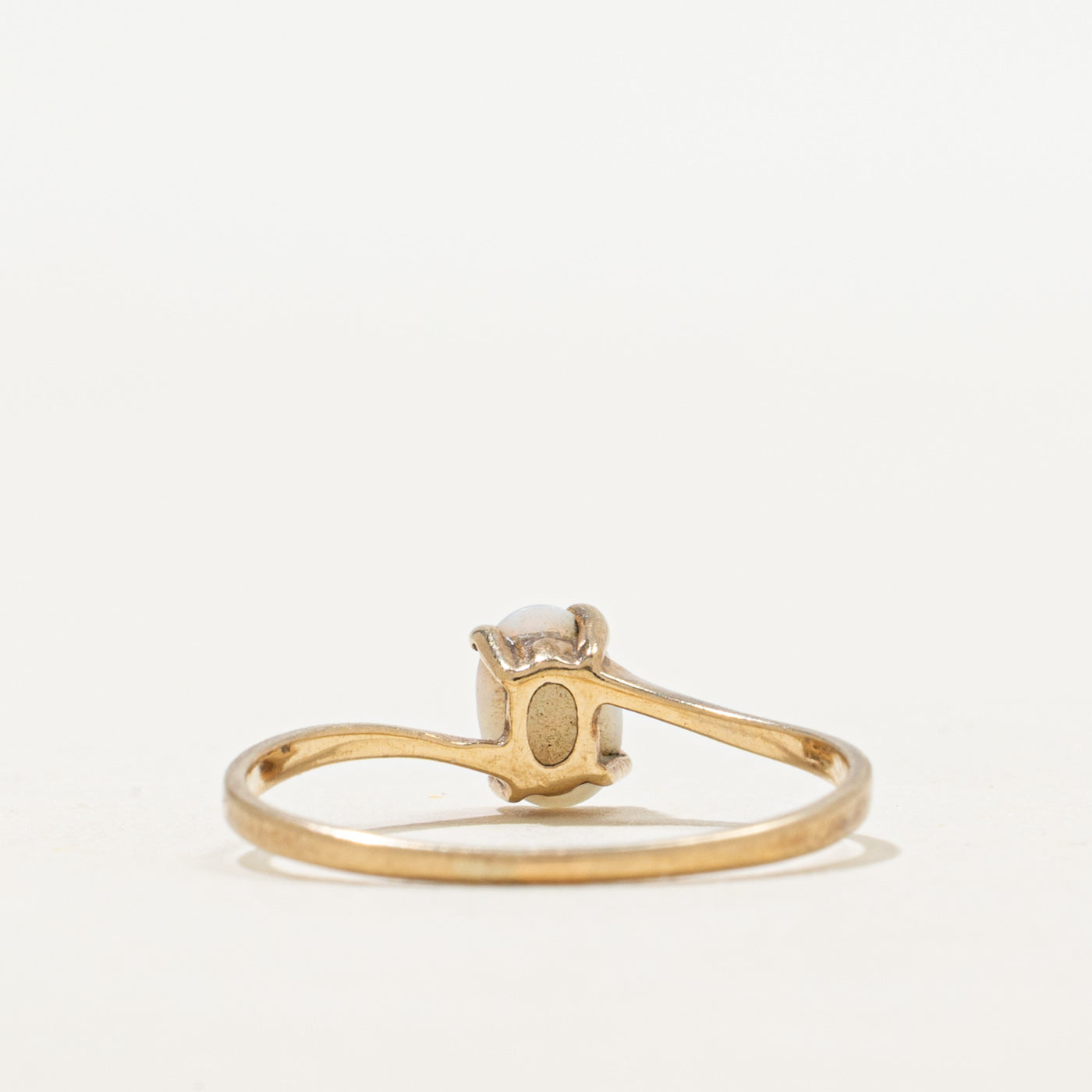 Solitaire Opal Bypass Ring | 0.33ct | SZ 6.5