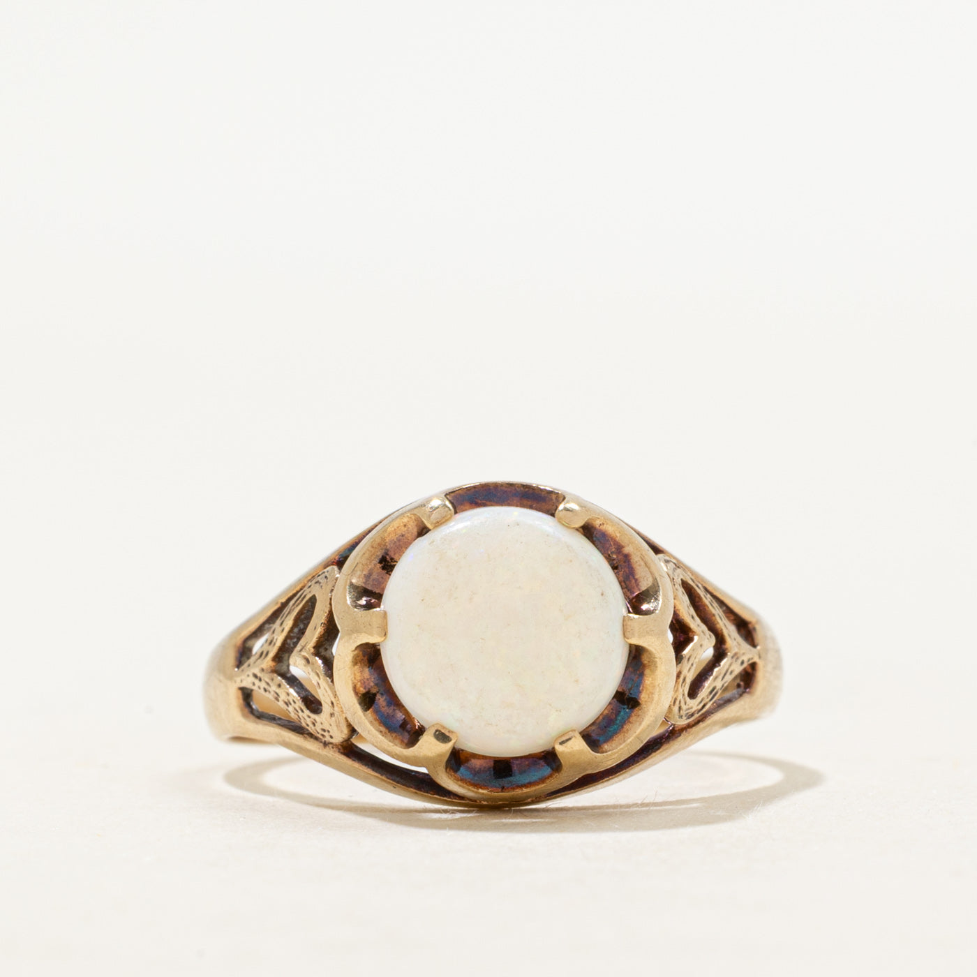 Cabochon Opal Openwork Dome Ring | 1.05ct | SZ 7.5