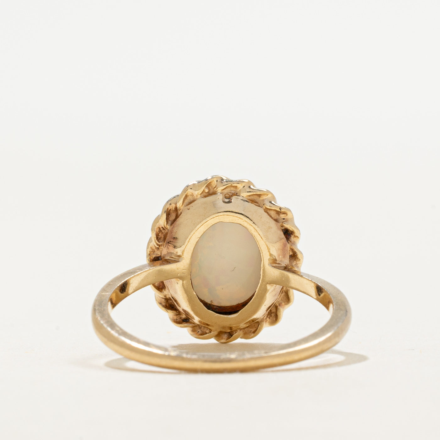 Cabochon Opal Rope Framed Ring | 1.10ct | SZ 6