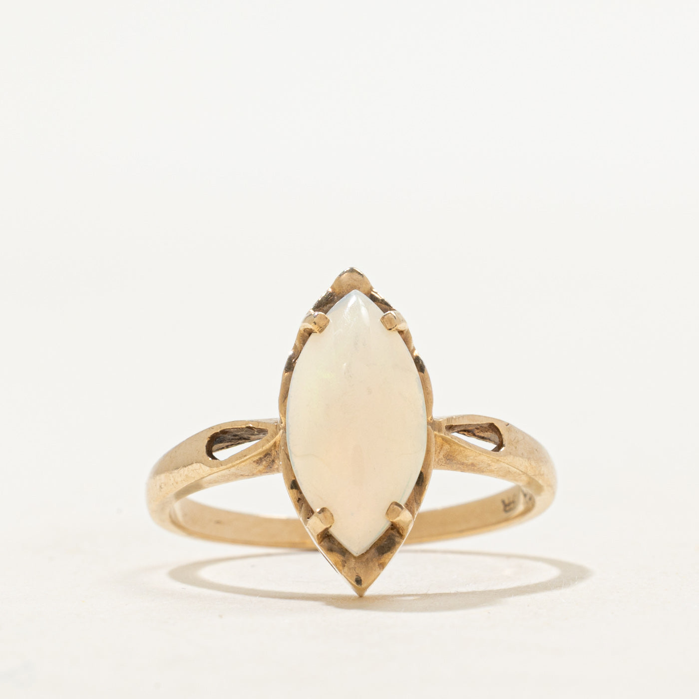 Cabochon Opal Navette Ring | 1.30ct | SZ 6