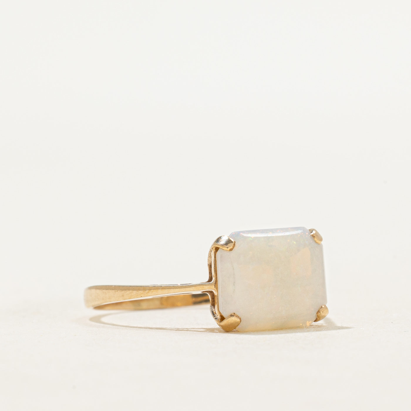 East West Solitaire Opal Ring | 1.15ct | SZ 6.75