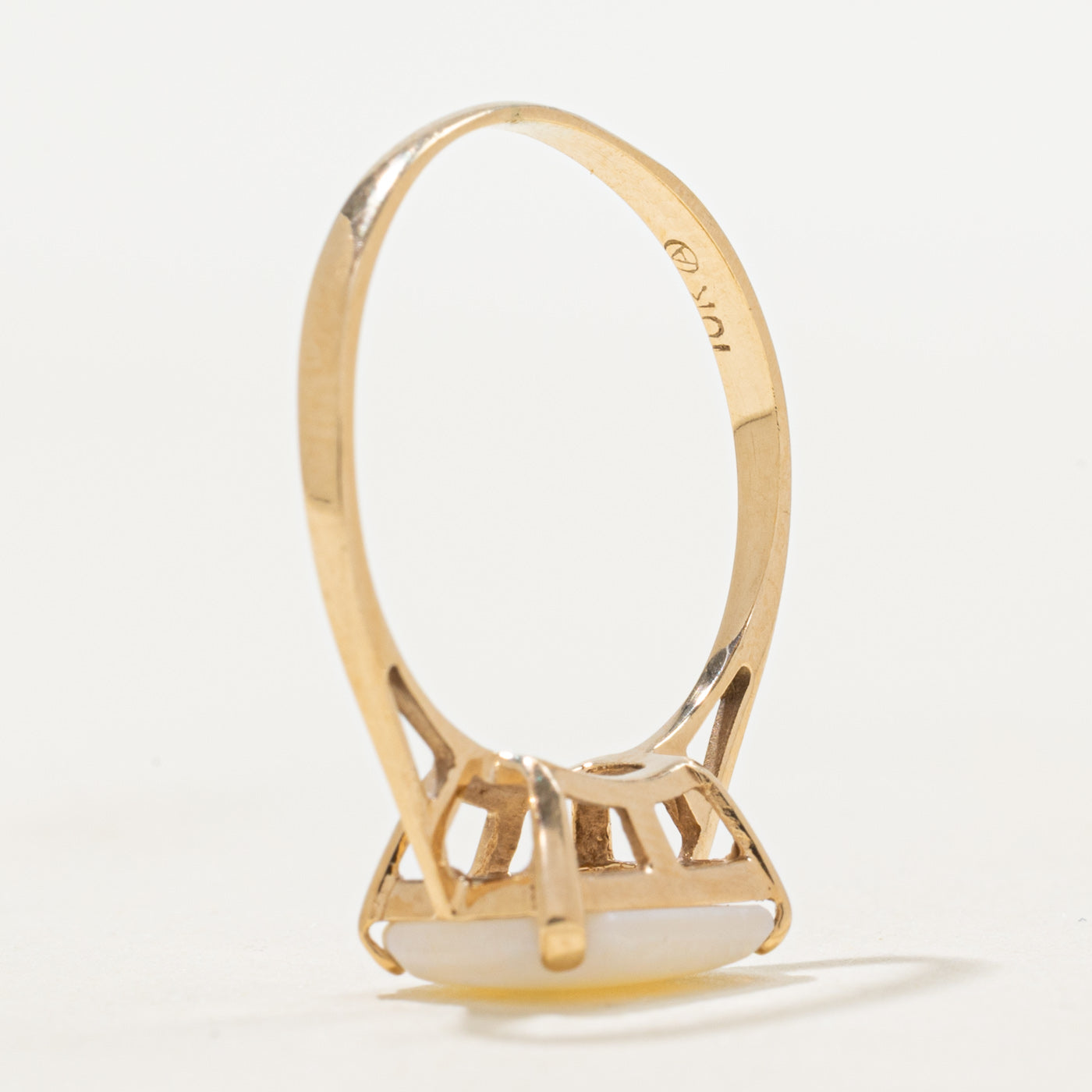 East West Solitaire Opal Ring | 1.15ct | SZ 6.75