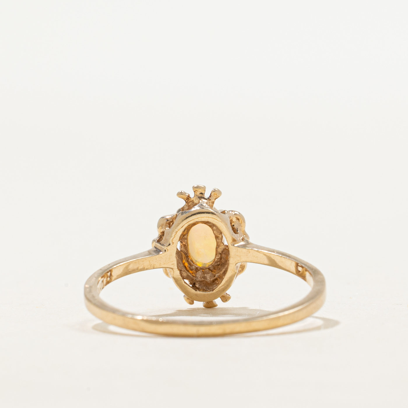 Cabochon Opal Textured Ring | 0.17ct | SZ 6