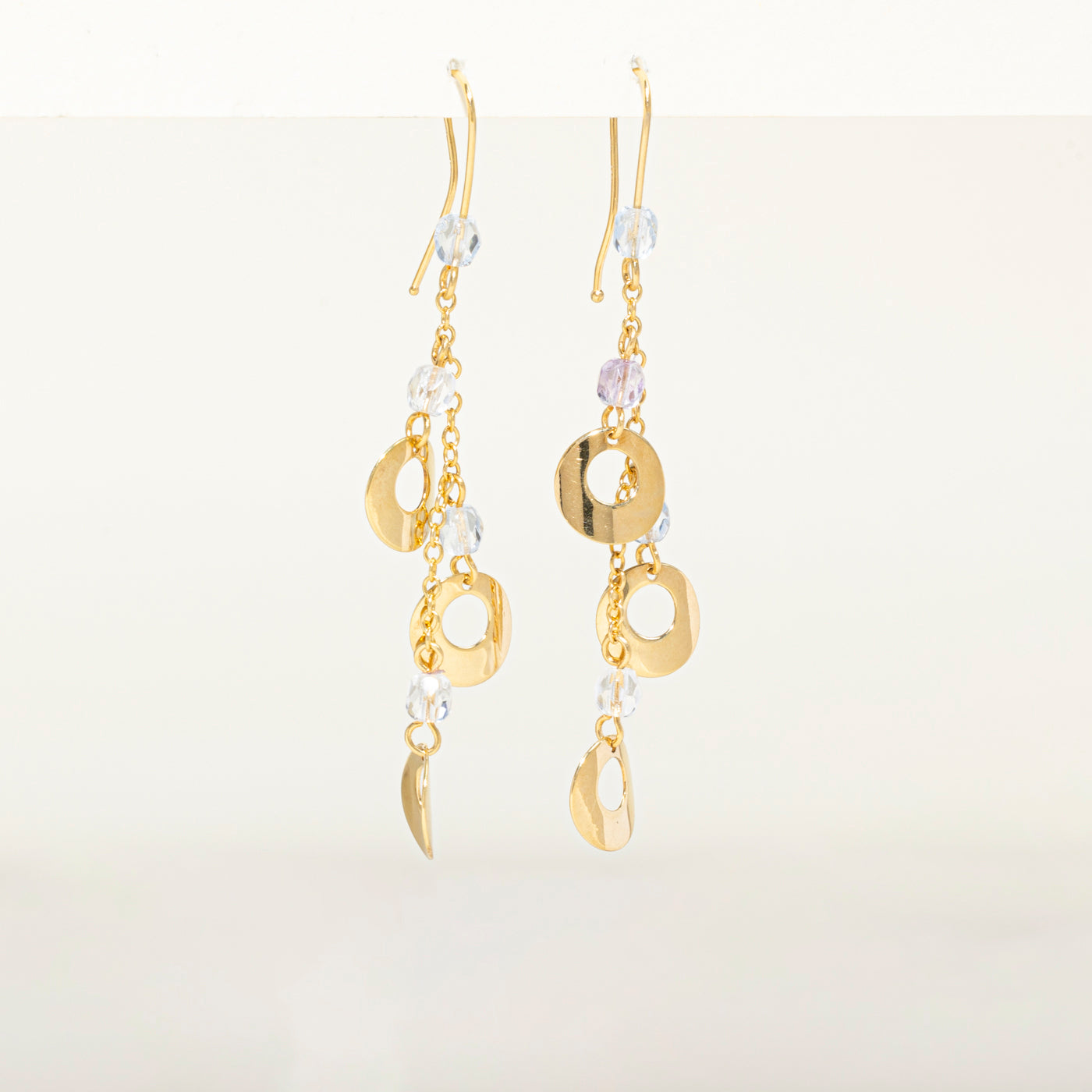 Bead Cut Pasté Glass Drop Earrings | 4.00ctw