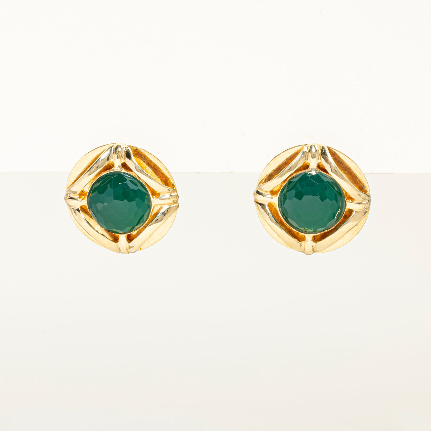 18k Onyx Geometric Chunky Stud Earrings | 8.00ctw