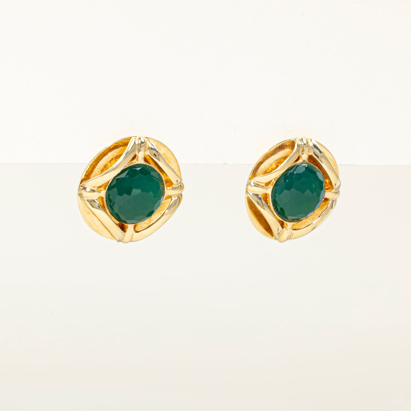 18k Onyx Geometric Chunky Stud Earrings | 8.00ctw