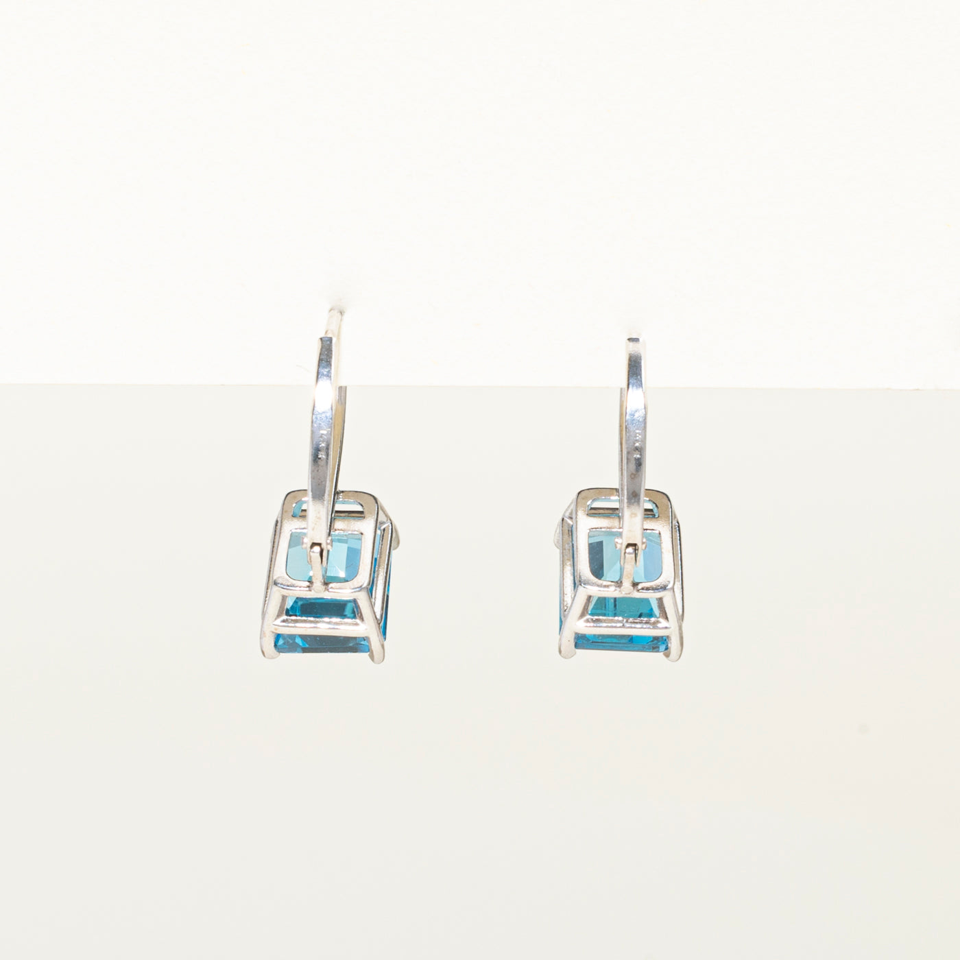 Solitaire Blue Topaz Drop Earrings | 6.00ctw