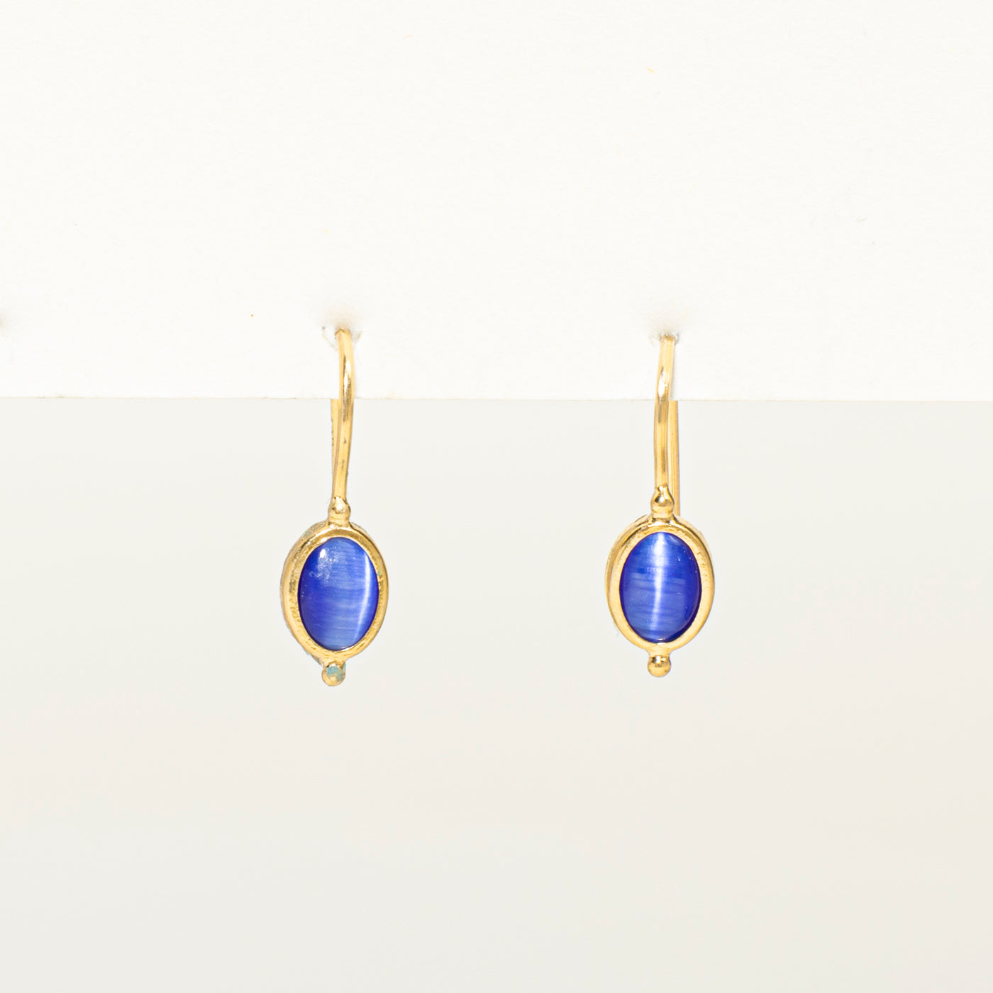 Bezel Set Pasté Glass Drop Earrings | 2.00ctw