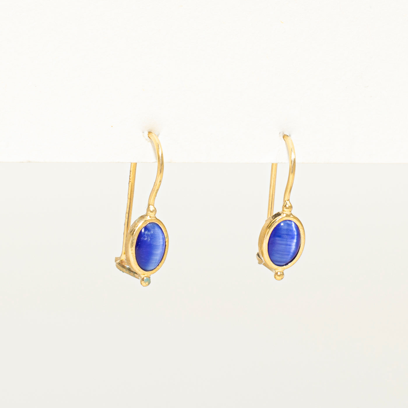 Bezel Set Pasté Glass Drop Earrings | 2.00ctw