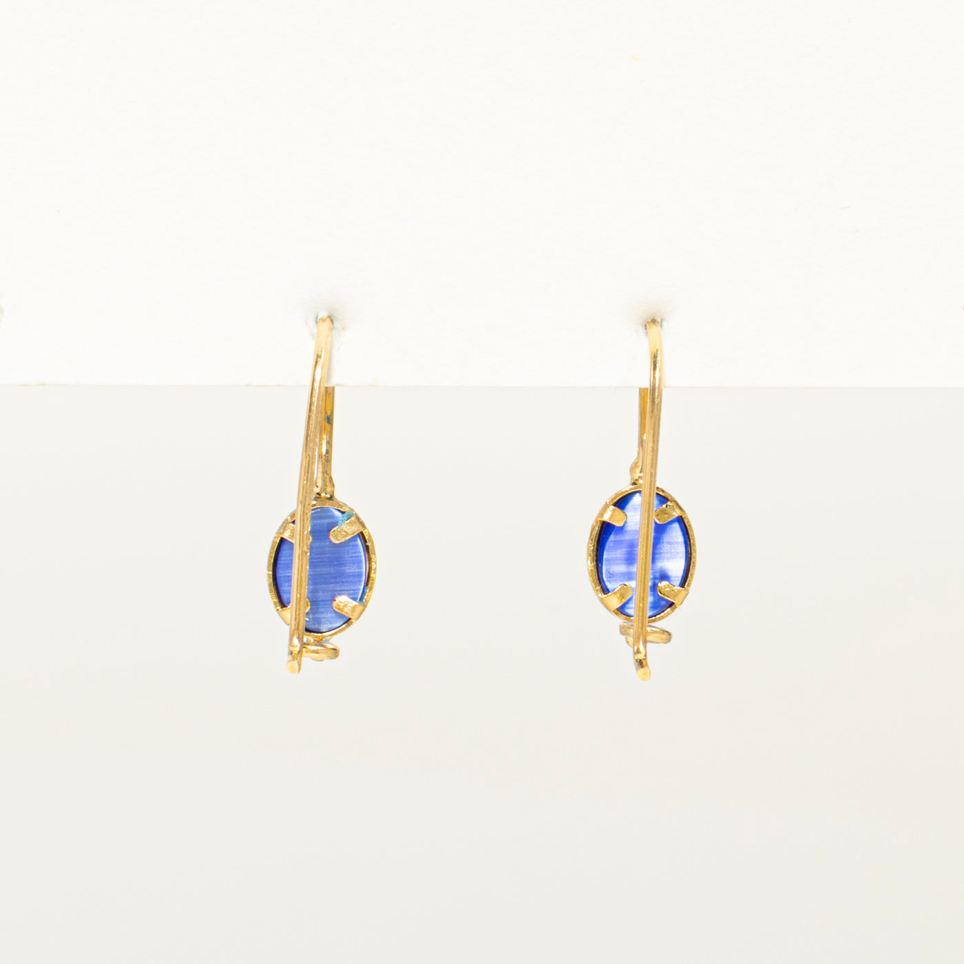 Bezel Set Pasté Glass Drop Earrings | 2.00ctw