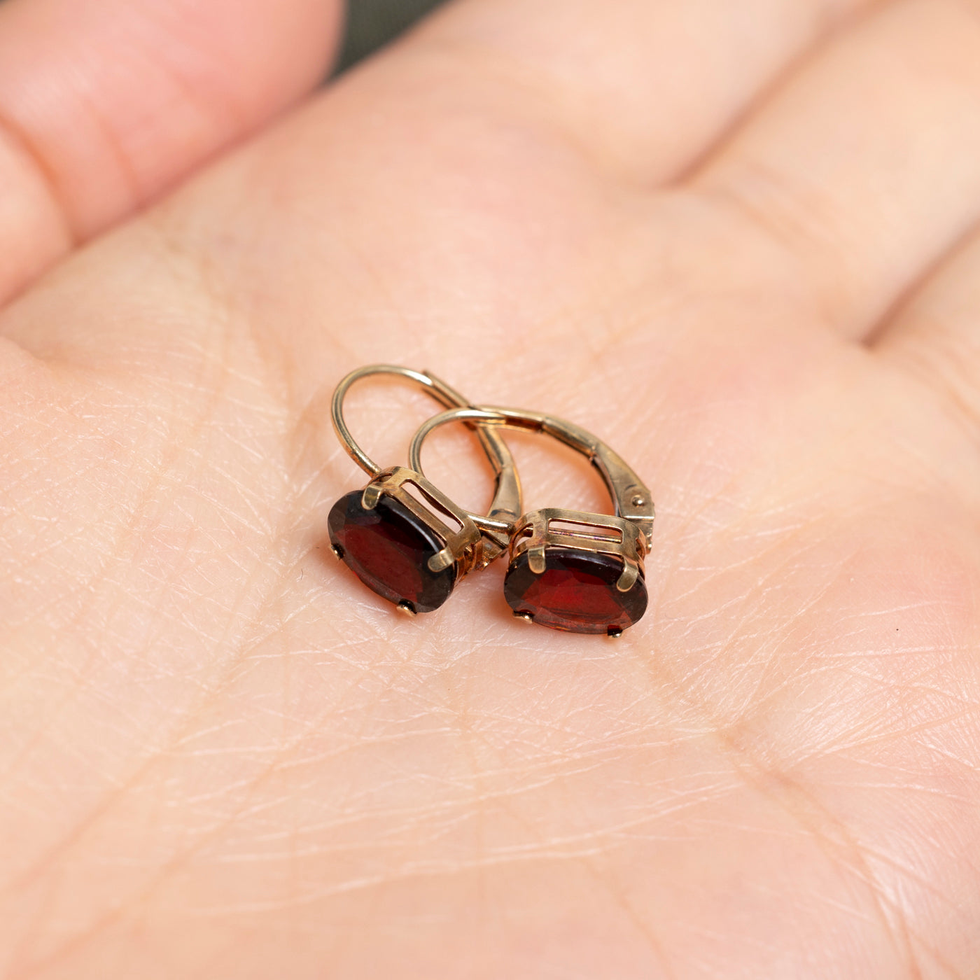 Oval Cut Garnet Drop Earrings | 3.00ct