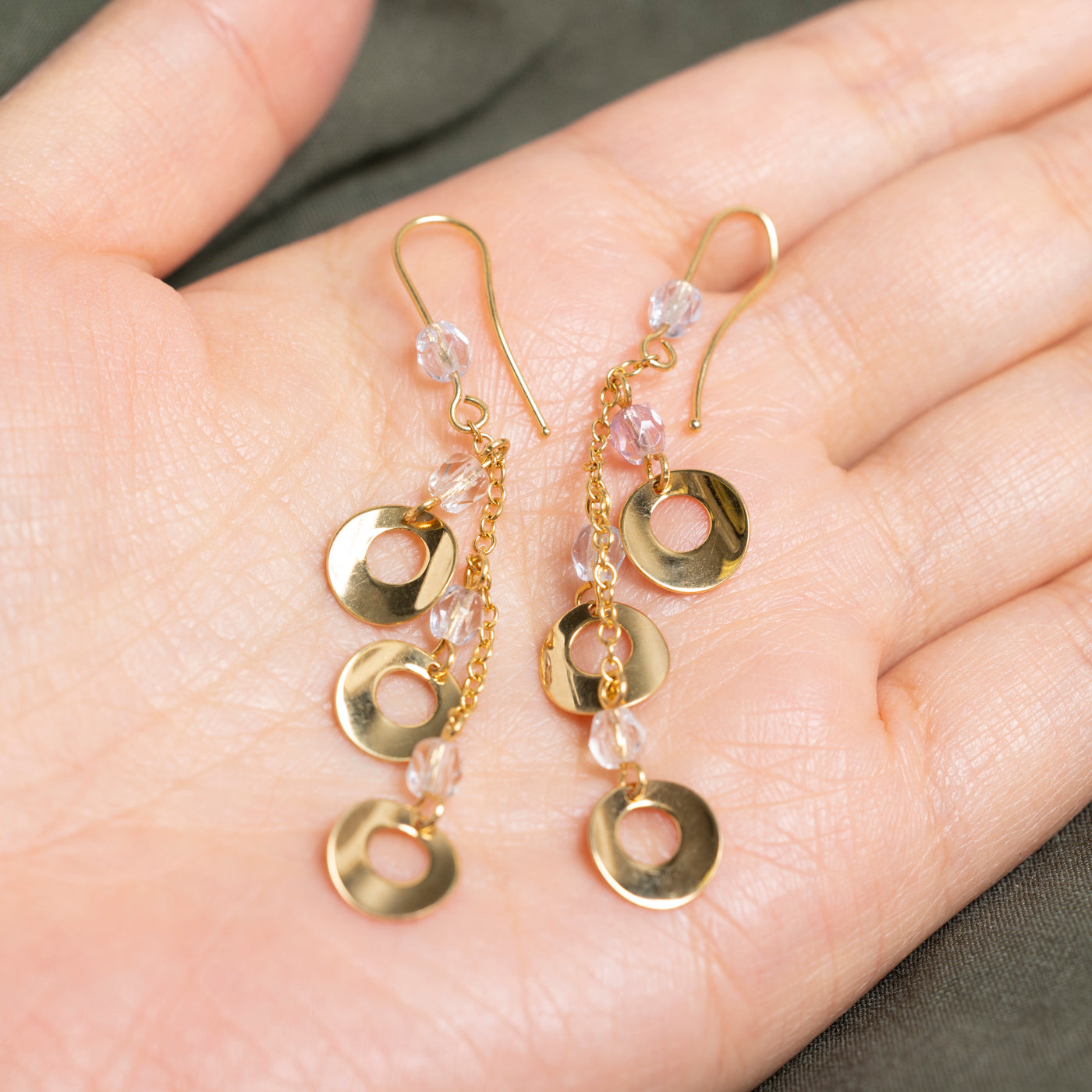 Bead Cut Pasté Glass Drop Earrings | 4.00ctw
