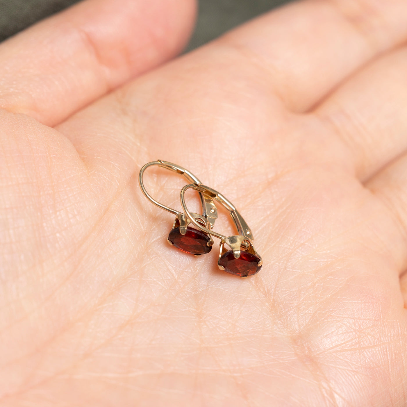 Oval Cut Garnet Drop Earrings | 1.50ctw