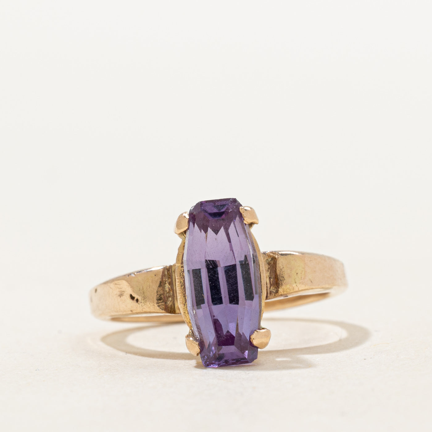 Synthetic Sapphire Solitaire Ring | 1.8ct | SZ 4.25 |