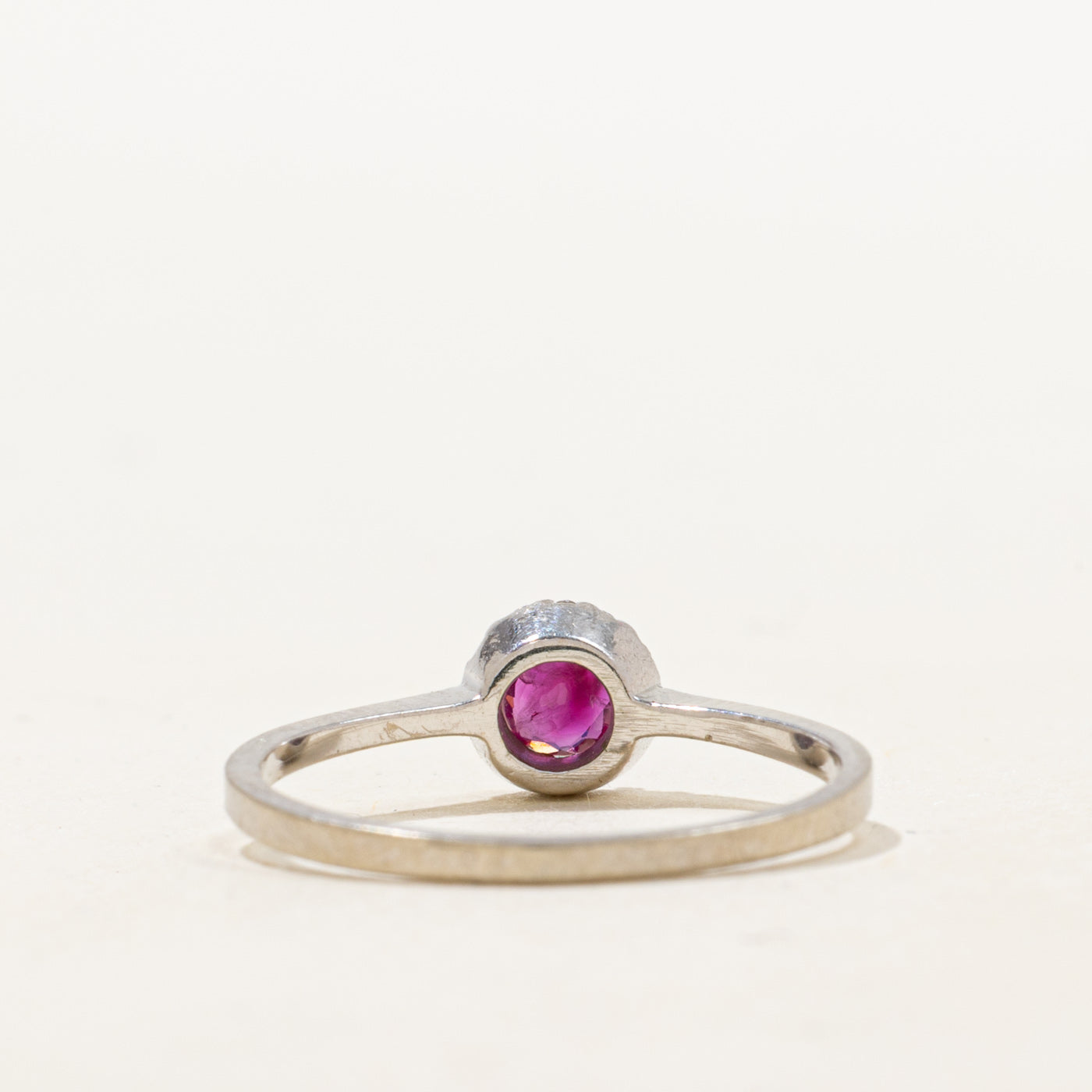 Ruby & Diamond Halo Ring | 0.15ct, 0.02ctw | SZ 6.25 |