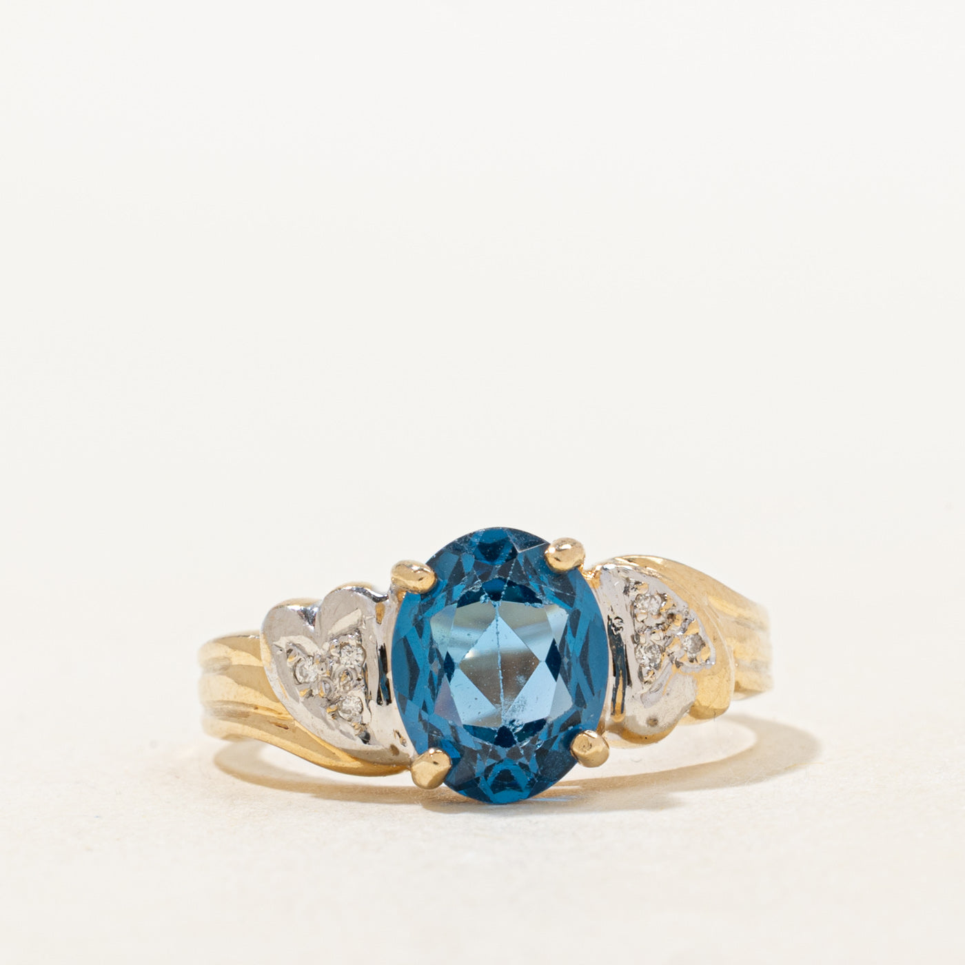 Synthetic Spinel & Diamond Heart Accented Ring | 1.53ct, 0.03ctw | SZ 7.5 |