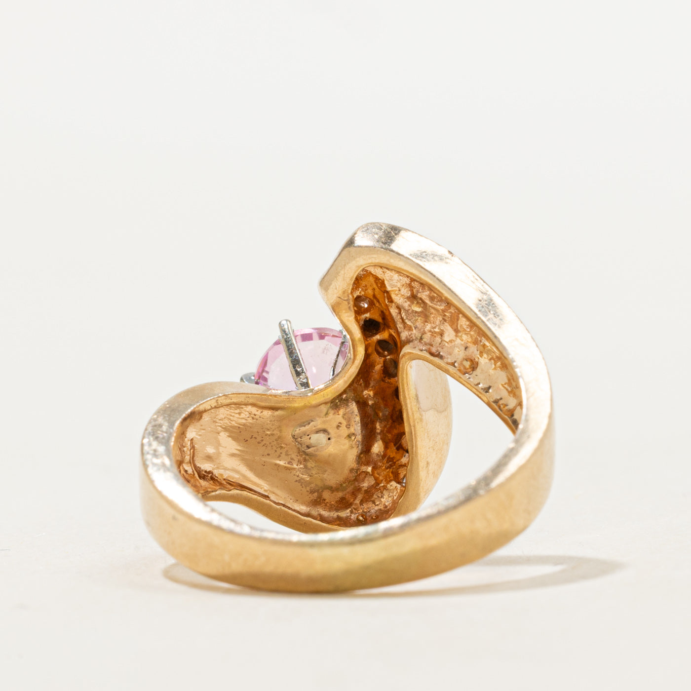 Synthetic Sapphire & Diamond Abstract Ring | 0.85ct, 0.09ctw | SZ 6.0 |