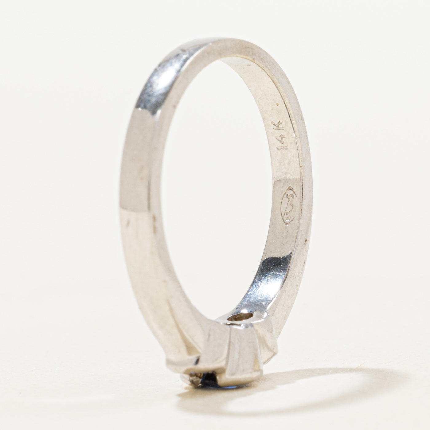 Three Stone Bezel Set Sapphire & Diamond Ring | 0.14ct, 0.06ctw | SZ 6.25 |