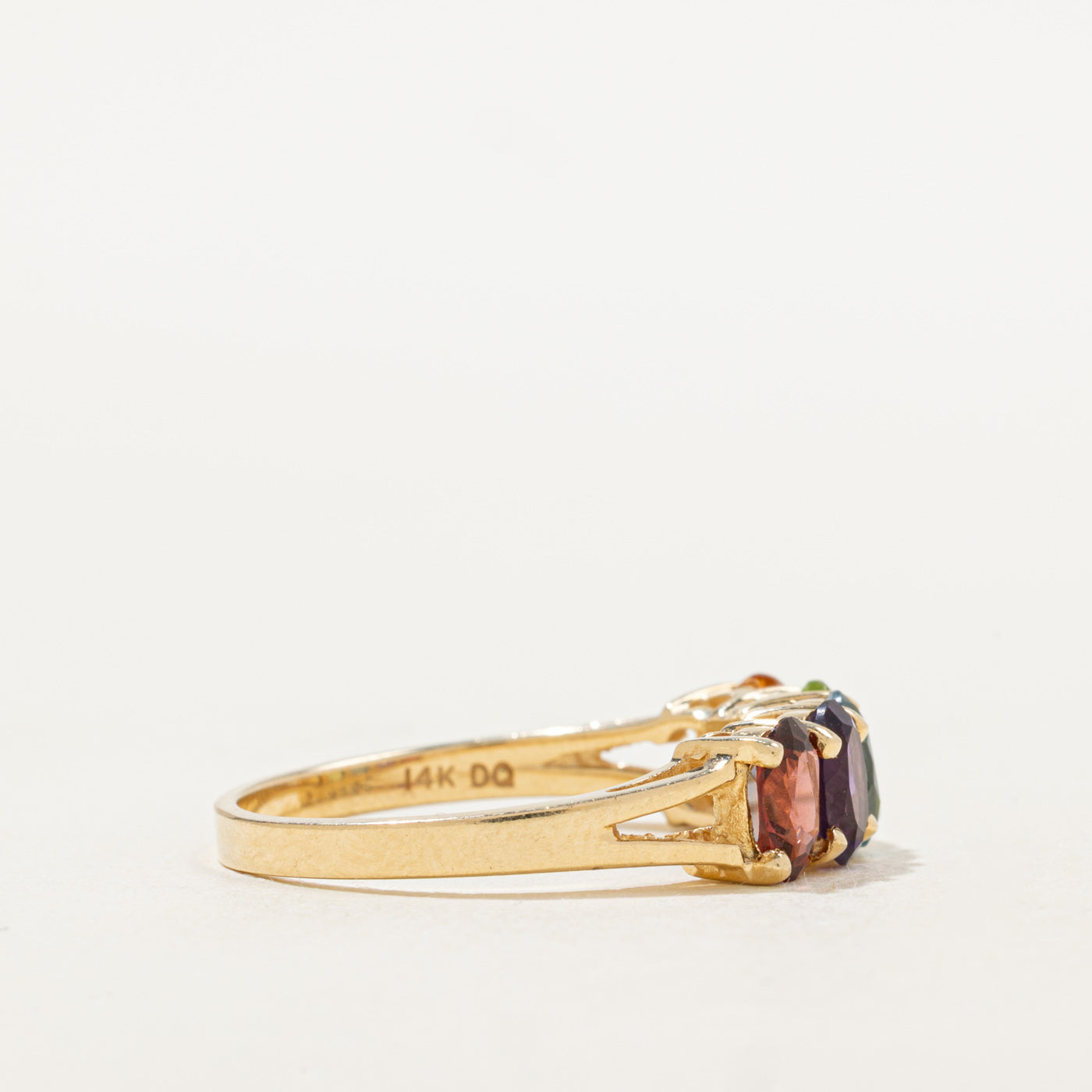Bague cinq pierres précieuses multiples | 2,0 ct | Taille 9,0 |